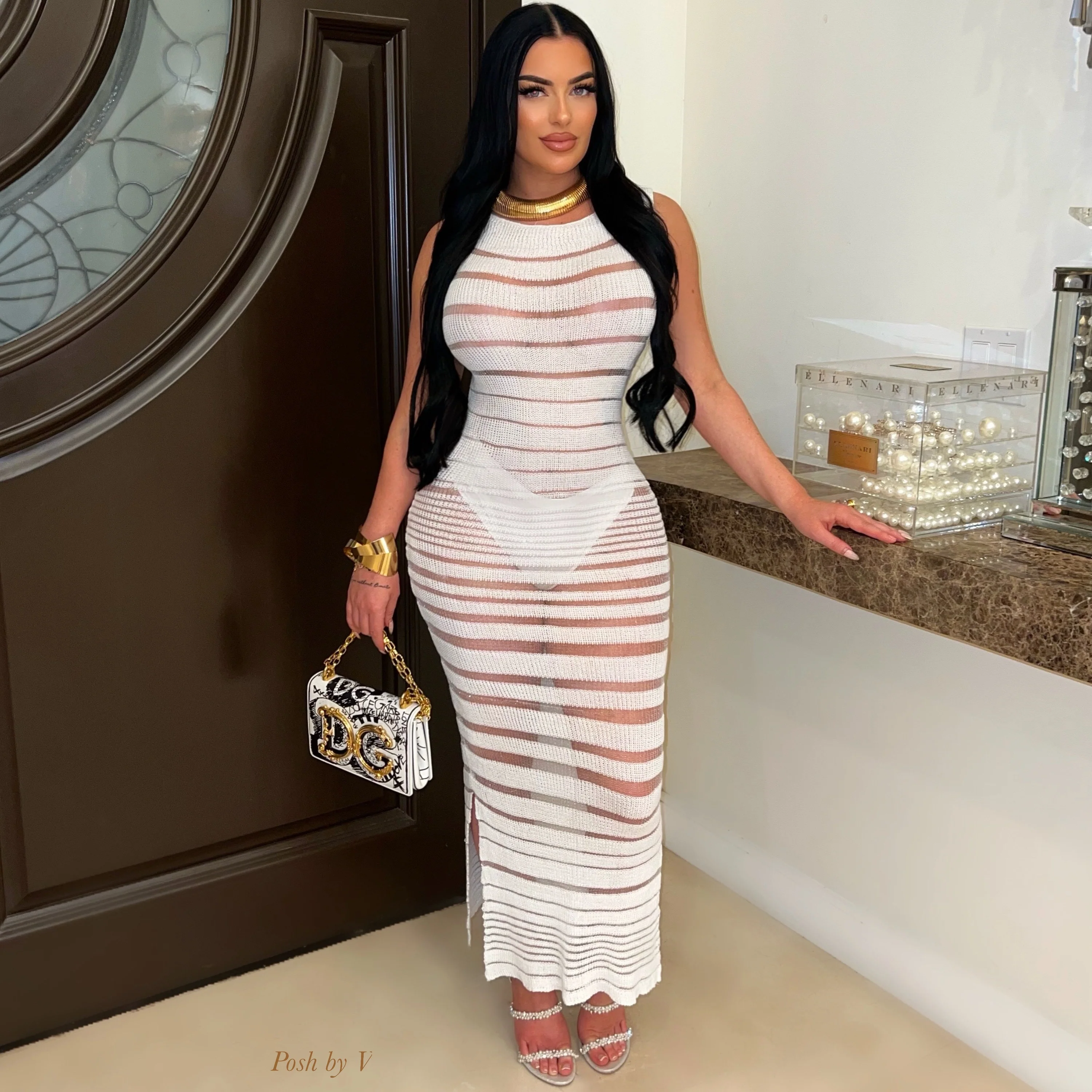 Alice knit dress (White)