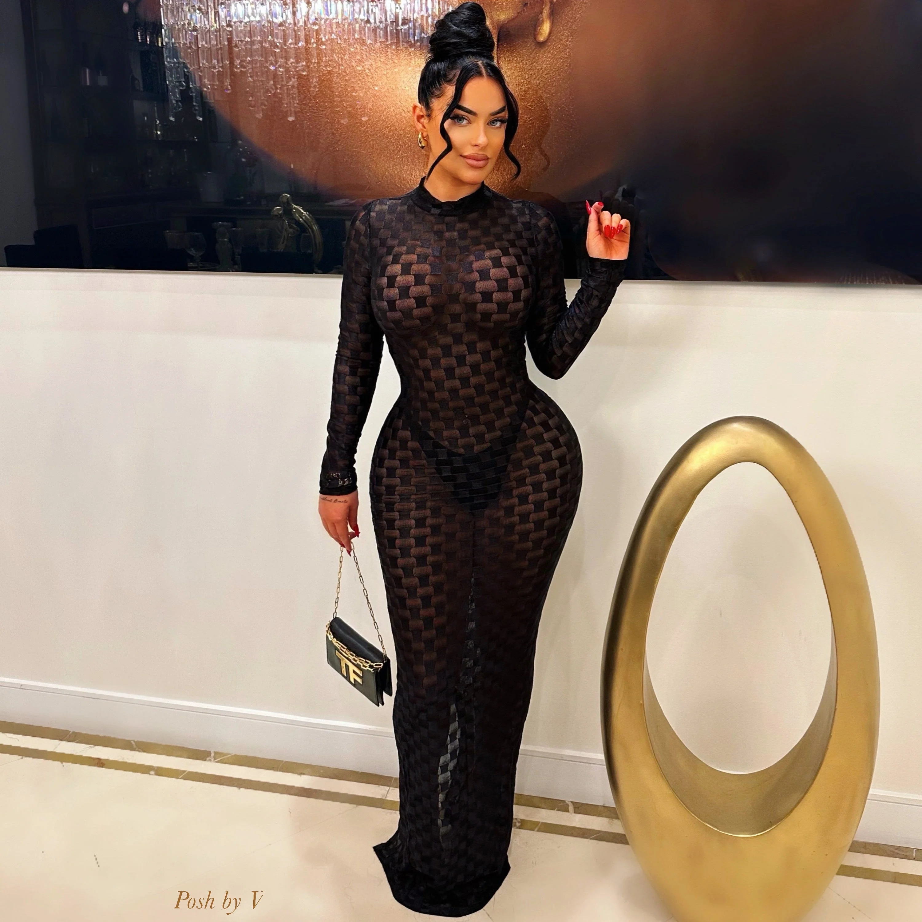 Allure dress (Brown) - Image 2