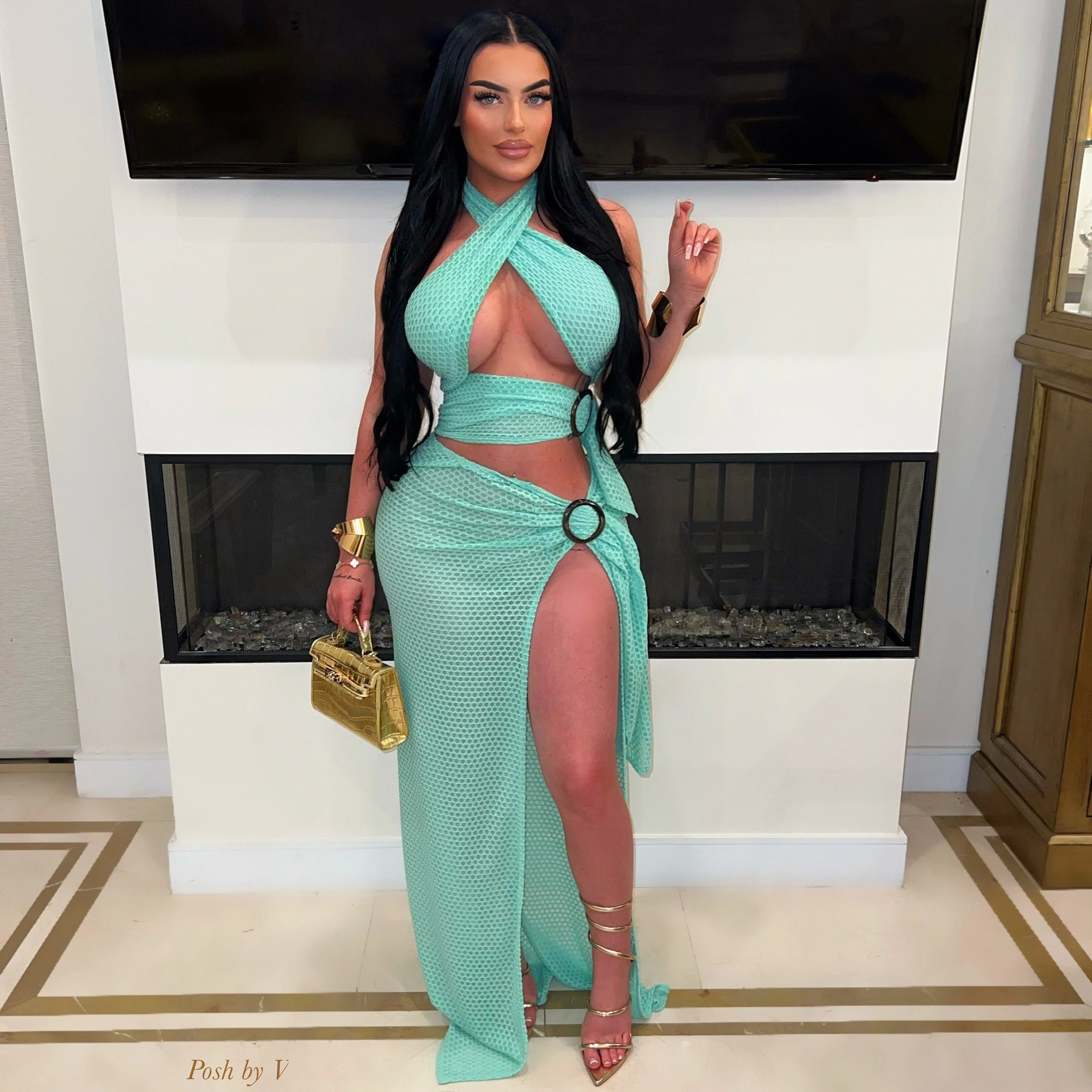 Aria resort dress (Coral) - Image 2
