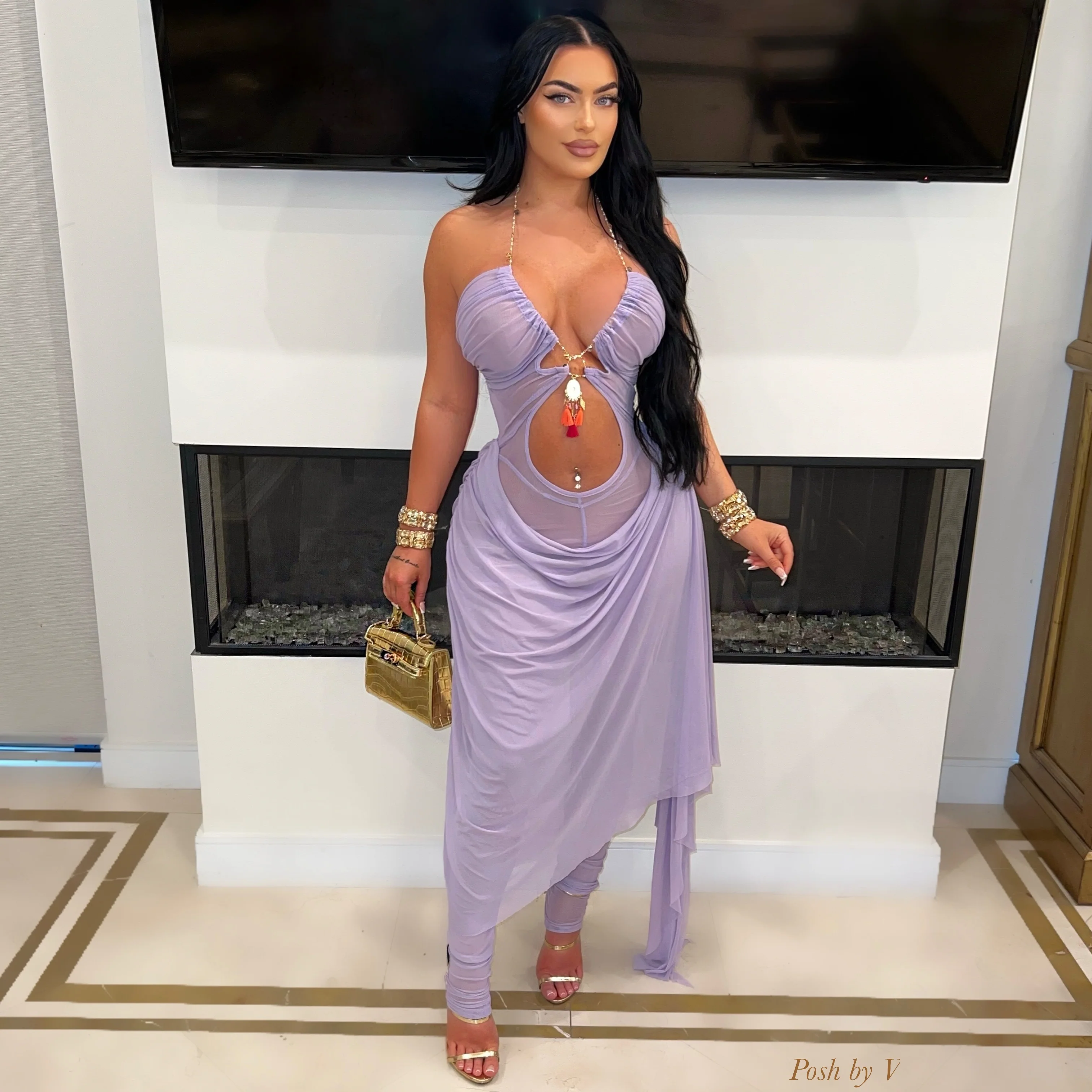 Aubri maxi dress (Blue) - Image 2