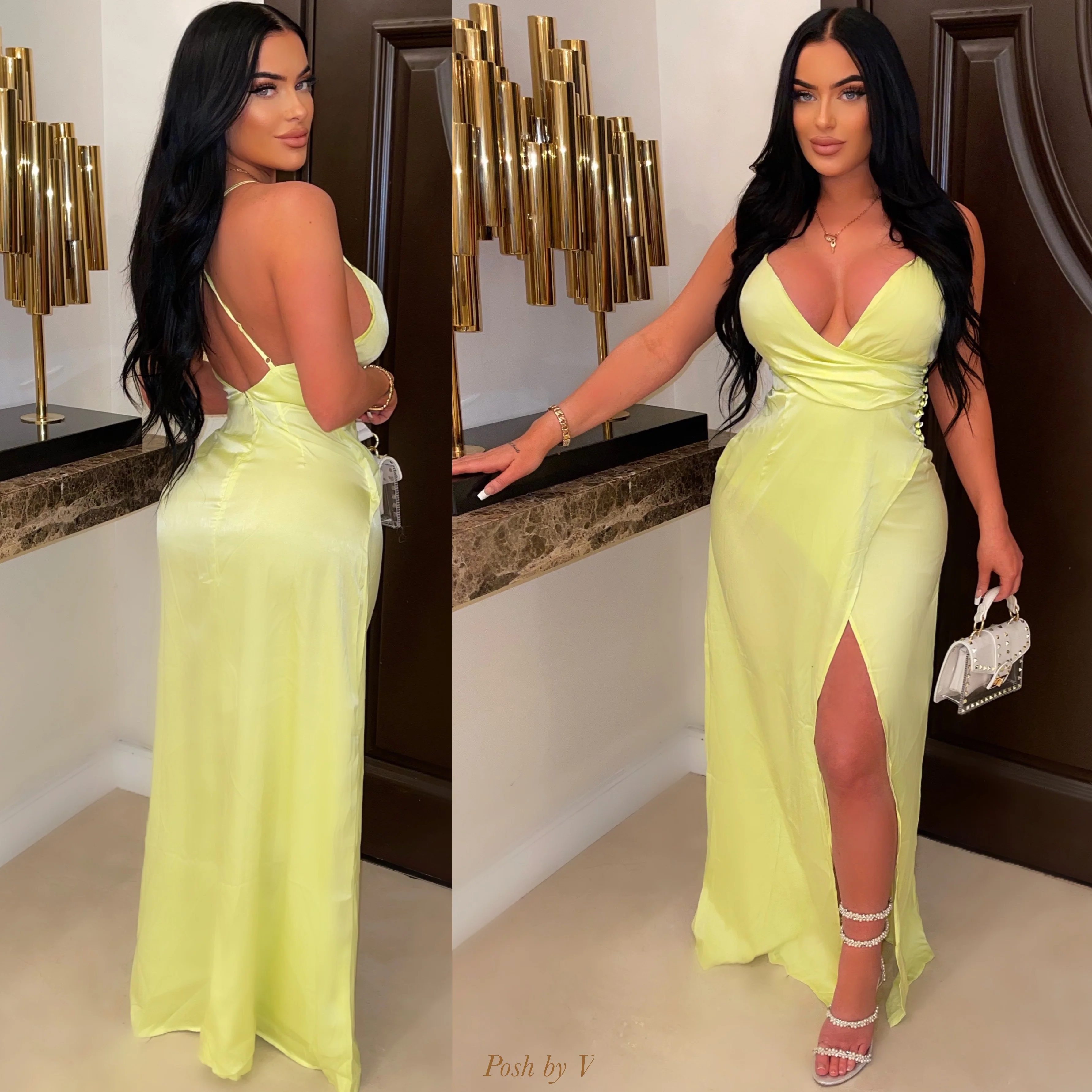 Chai resort maxi dress (Lime)
