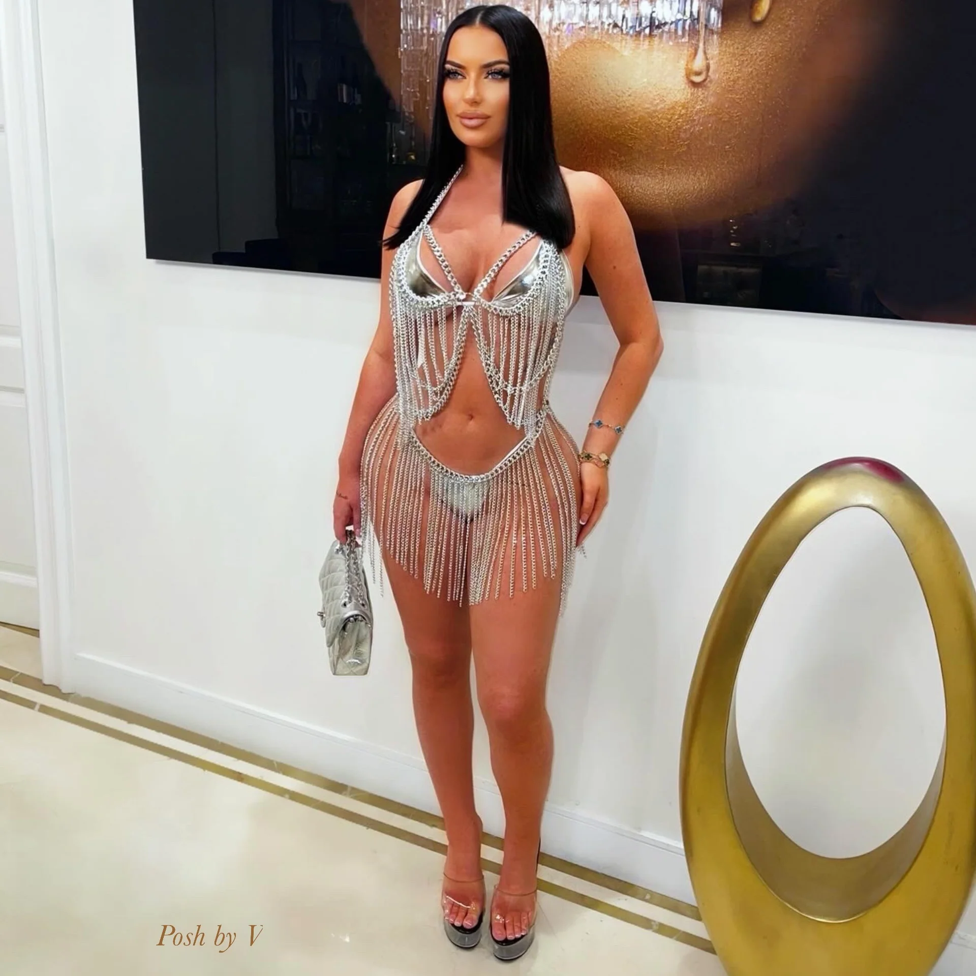 Chrome bikini (Silver)