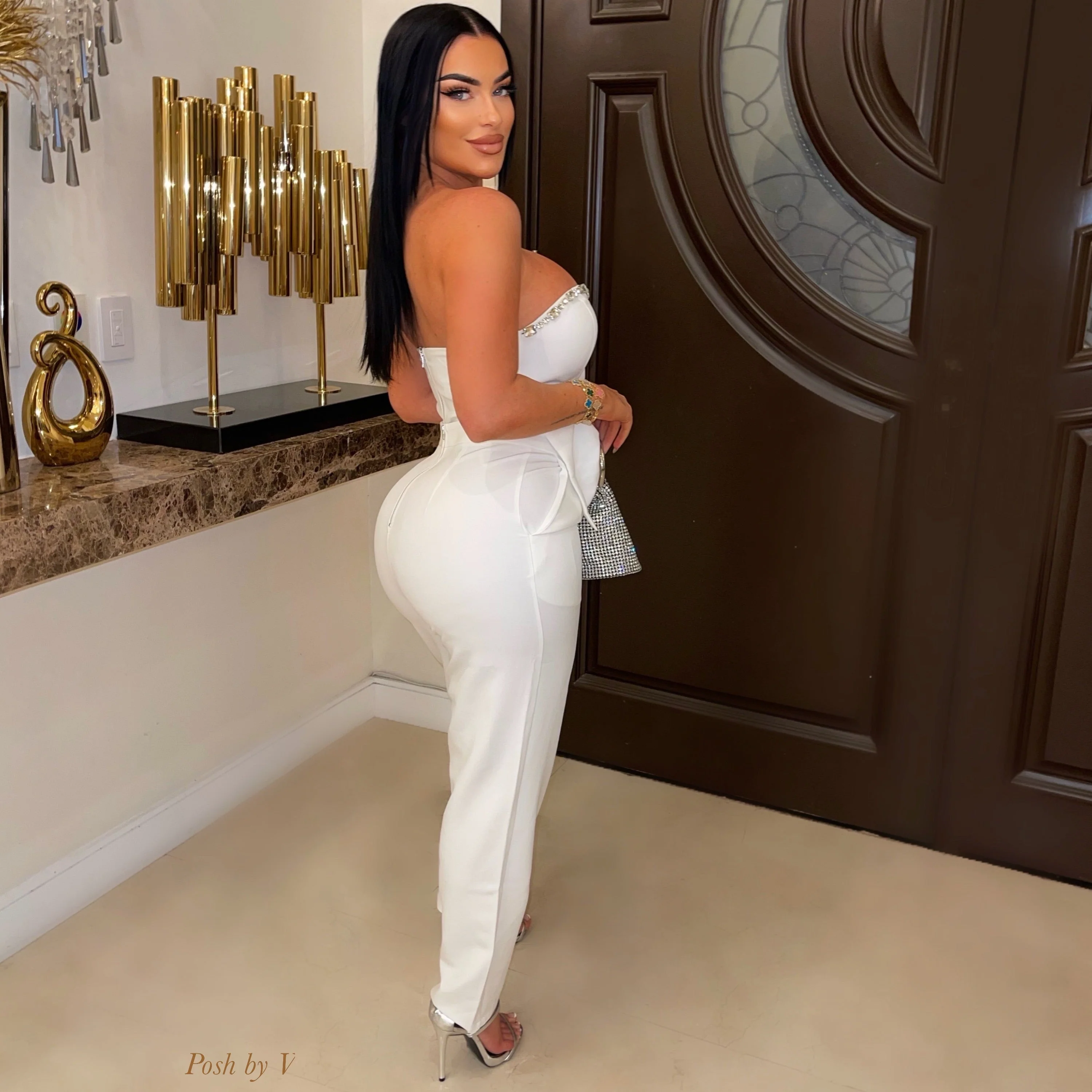 Ellea glam pants set (Red) - Image 3