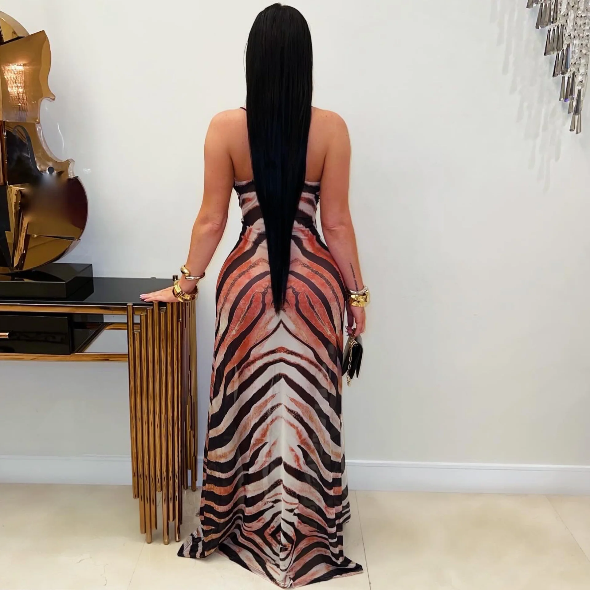 Emeka resort maxi dress (Zebra multi) - Image 2