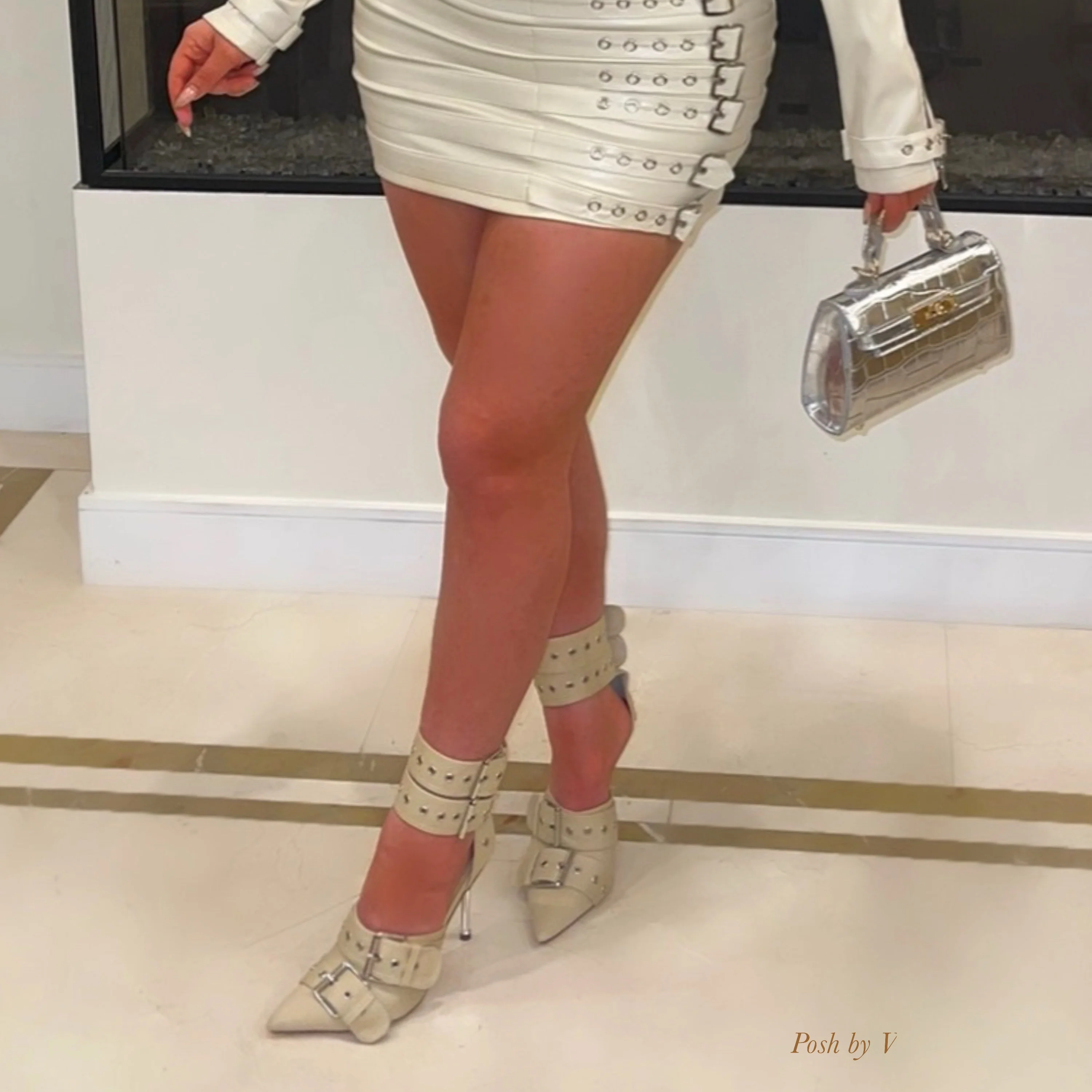 Essex belted jacket set (Ivory) - Image 2