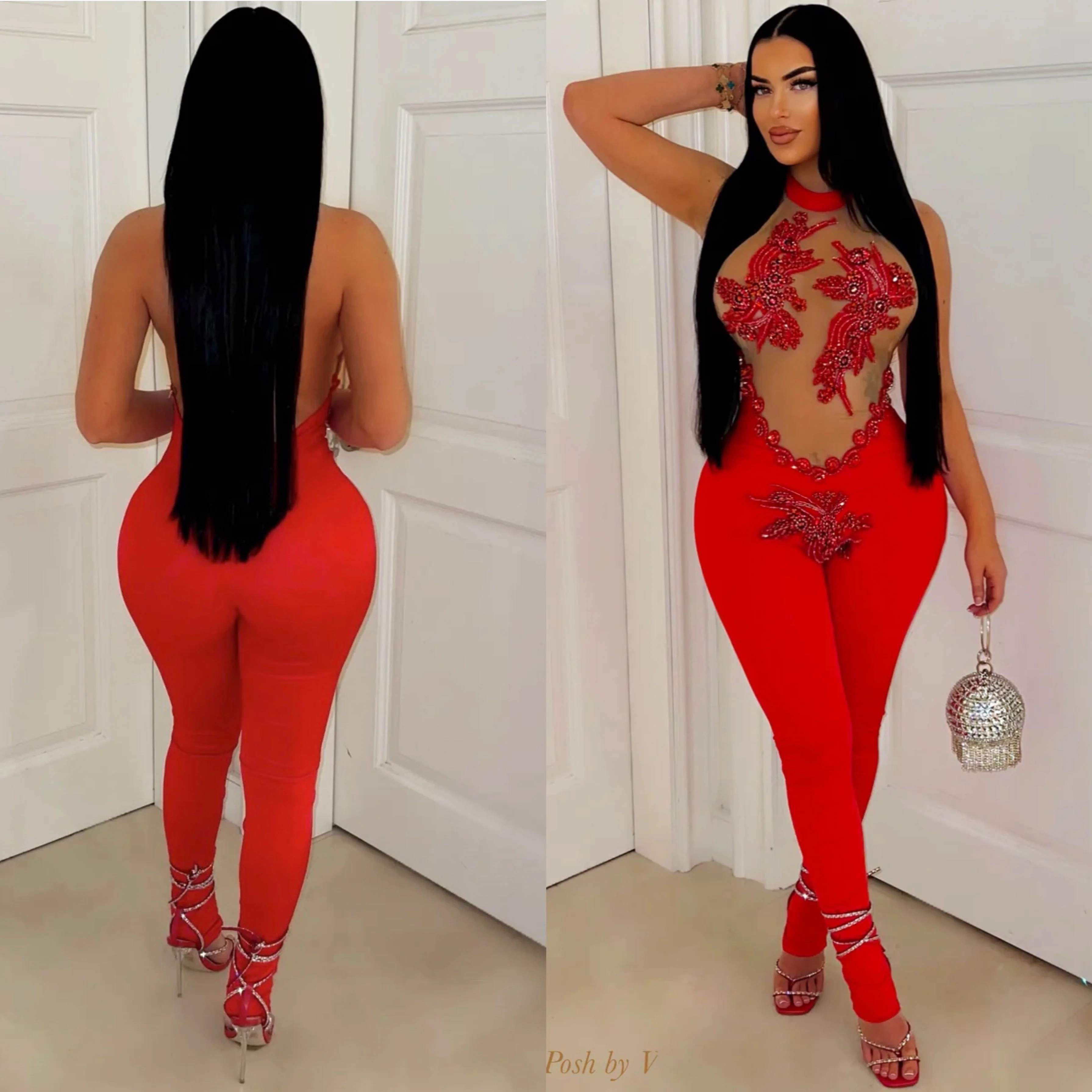 Galore glam jumpsuit (Blue) - Image 2