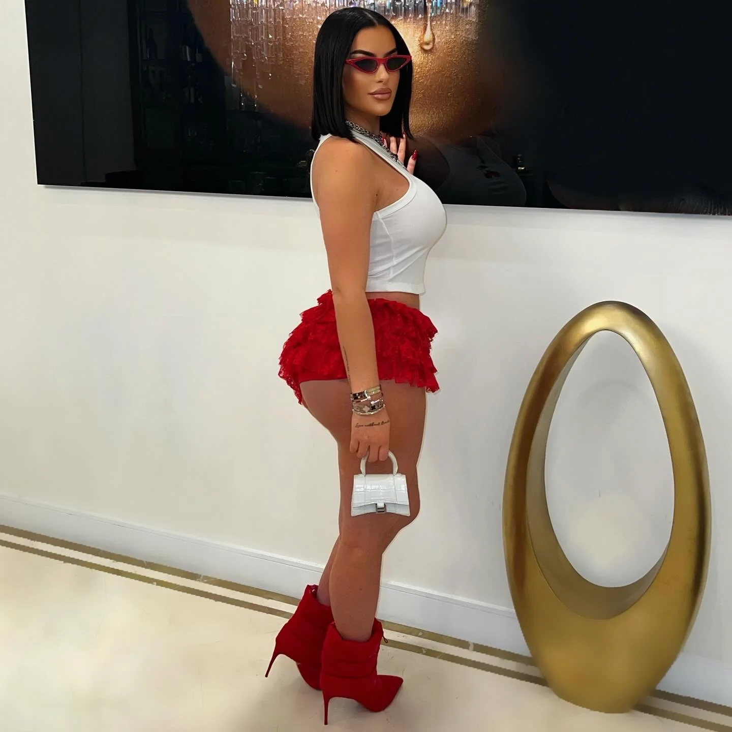 Jazzy lace shorts (Red) - Image 2