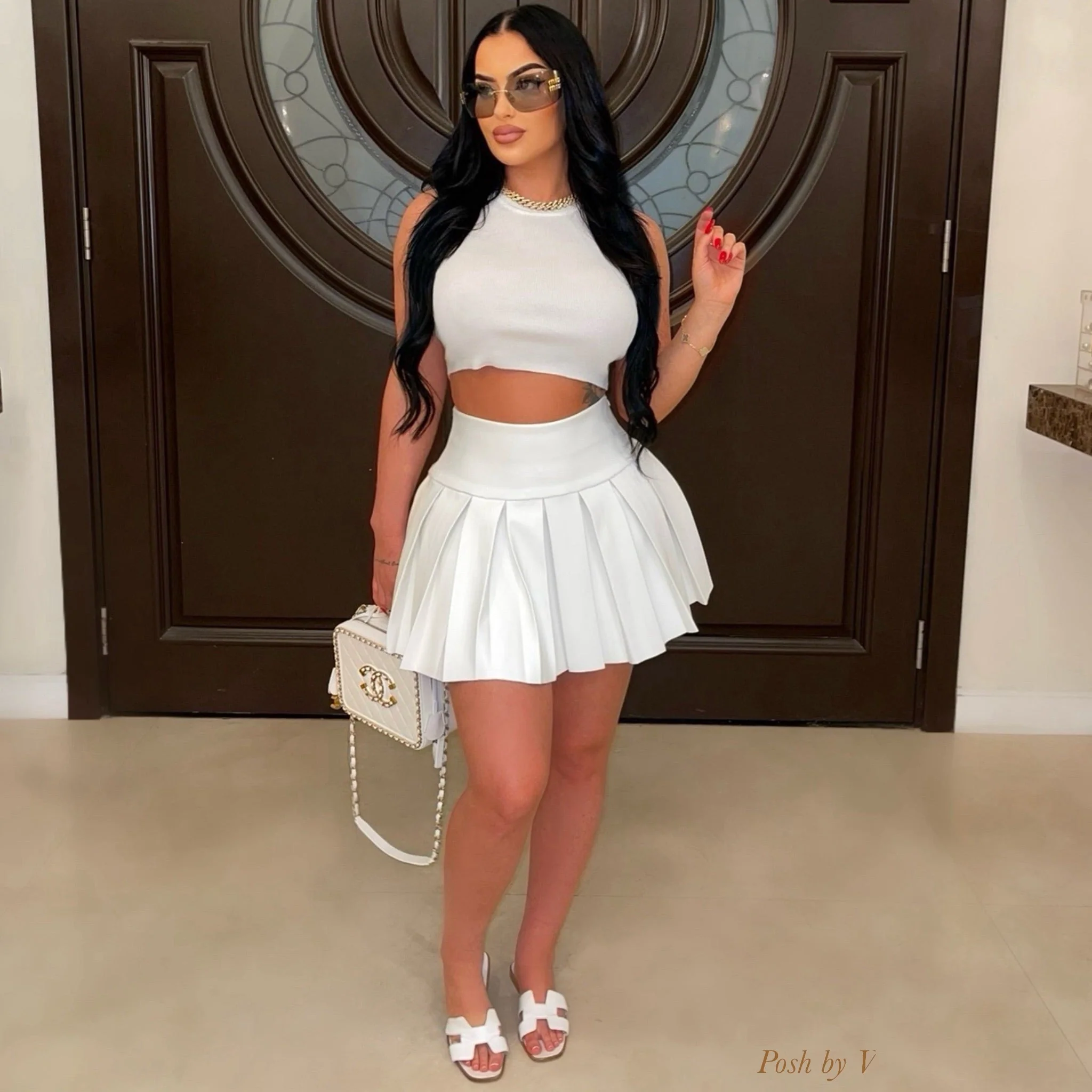 Koko skater skirt set (Olive) - Image 2