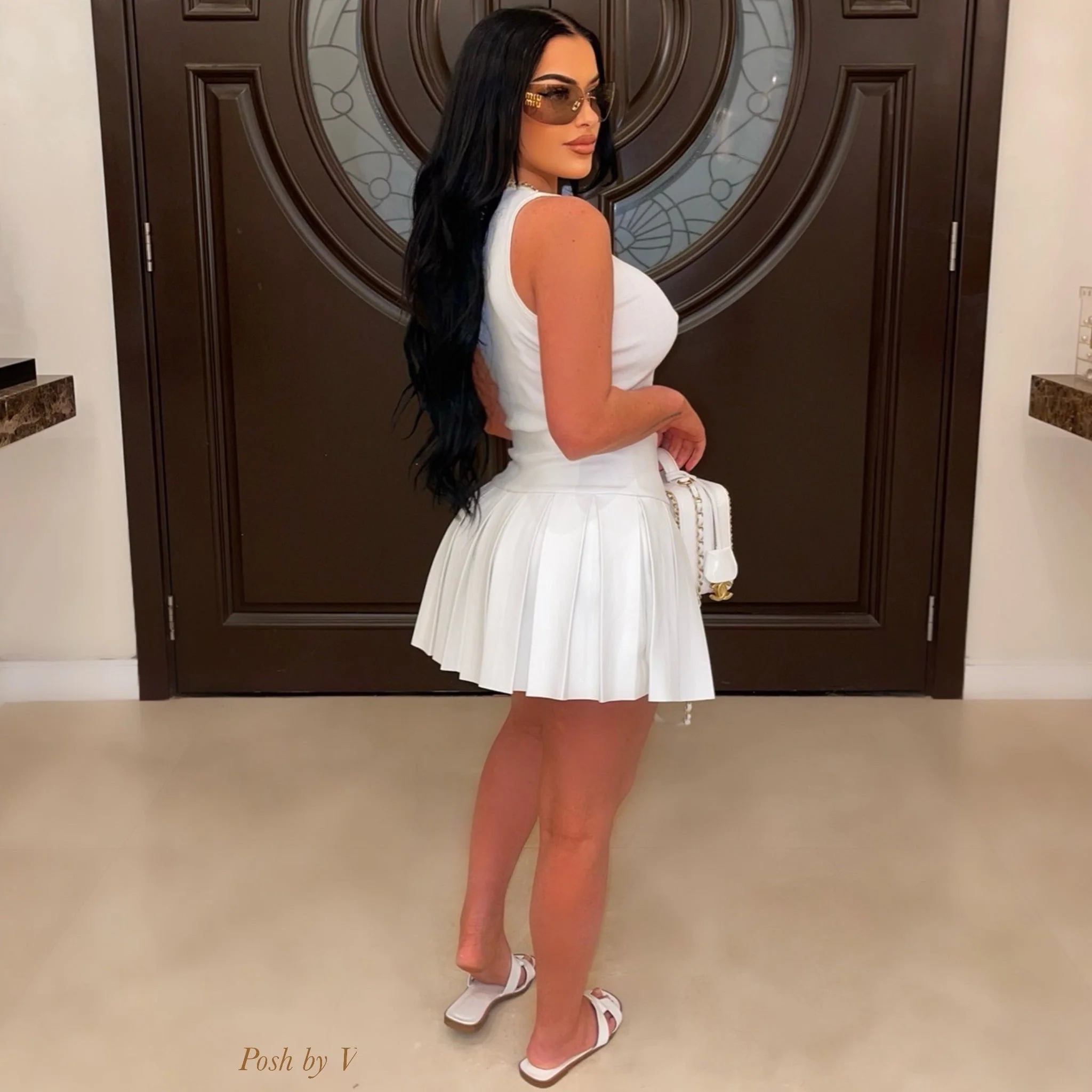 Koko skater skirt set (Olive) - Image 3