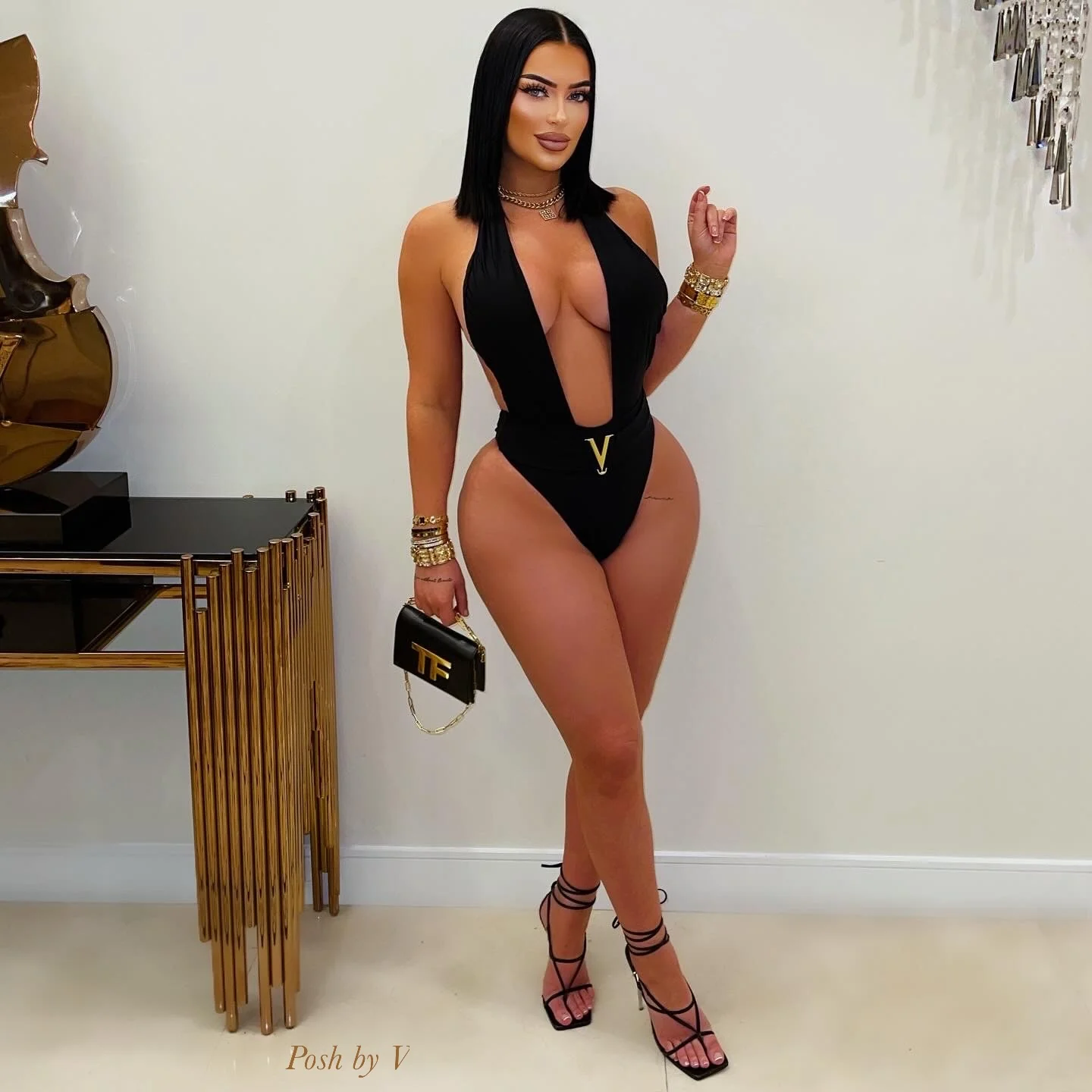 Jolie mesh maxi dress (Black) - Image 2