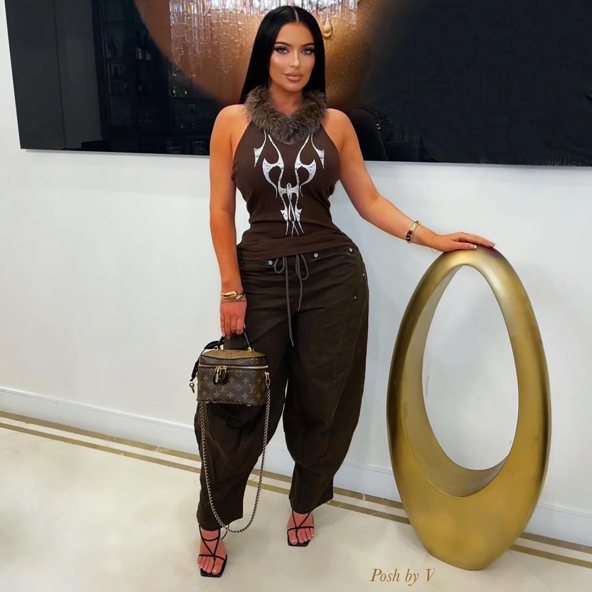 Rye wide pants (Brown)