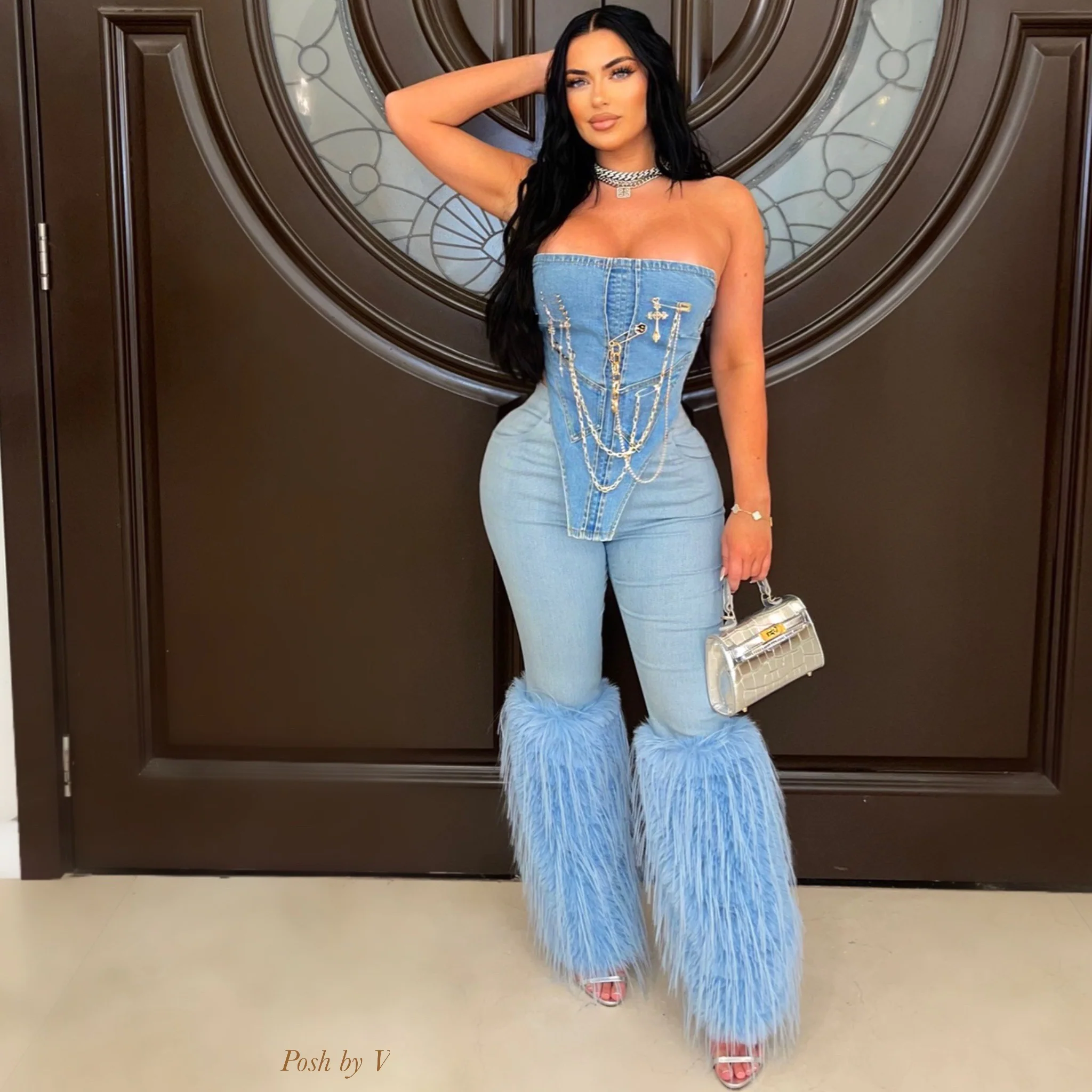 Lituana fur jeans (Blue)