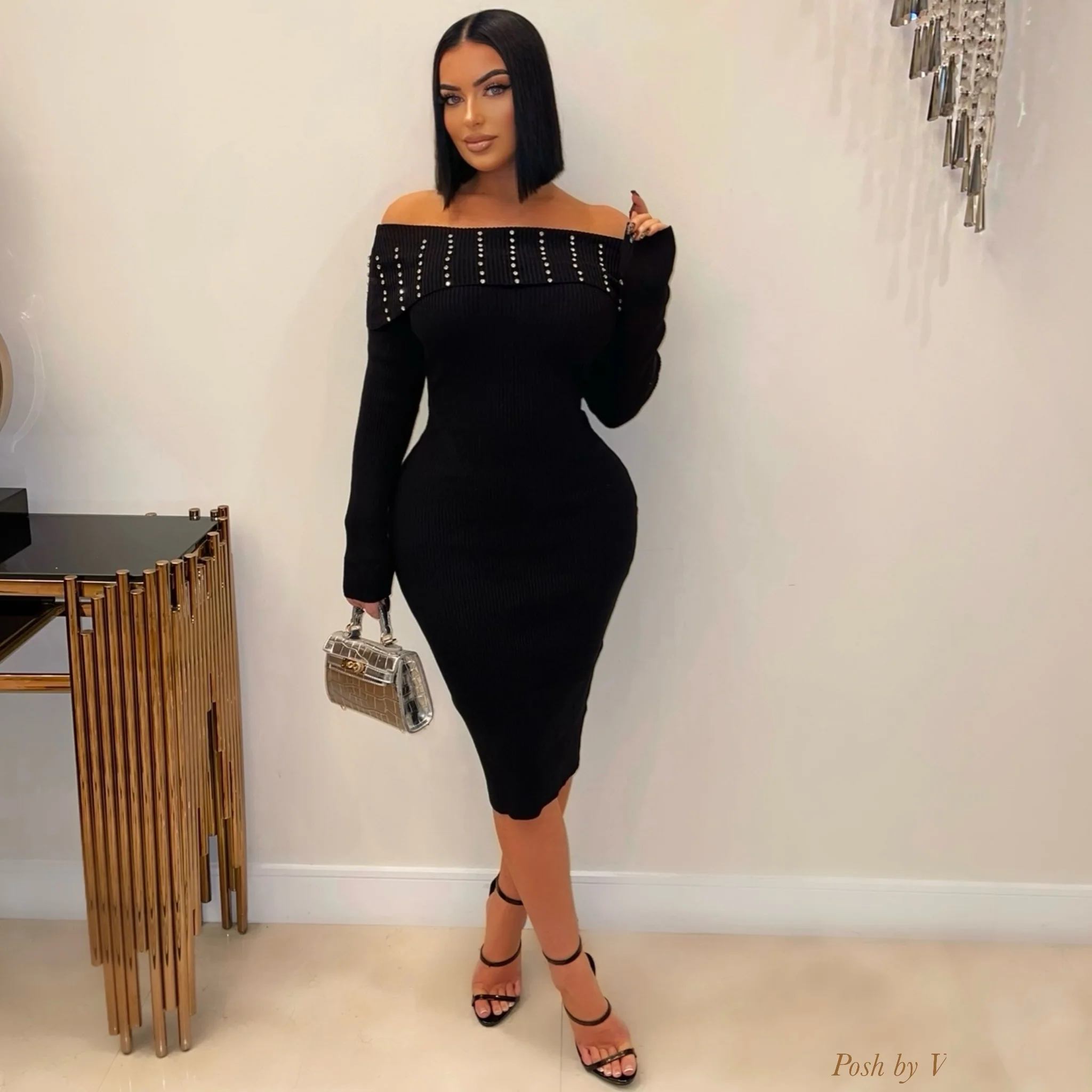 Maira crystal midi dress (Ivory) - Image 3