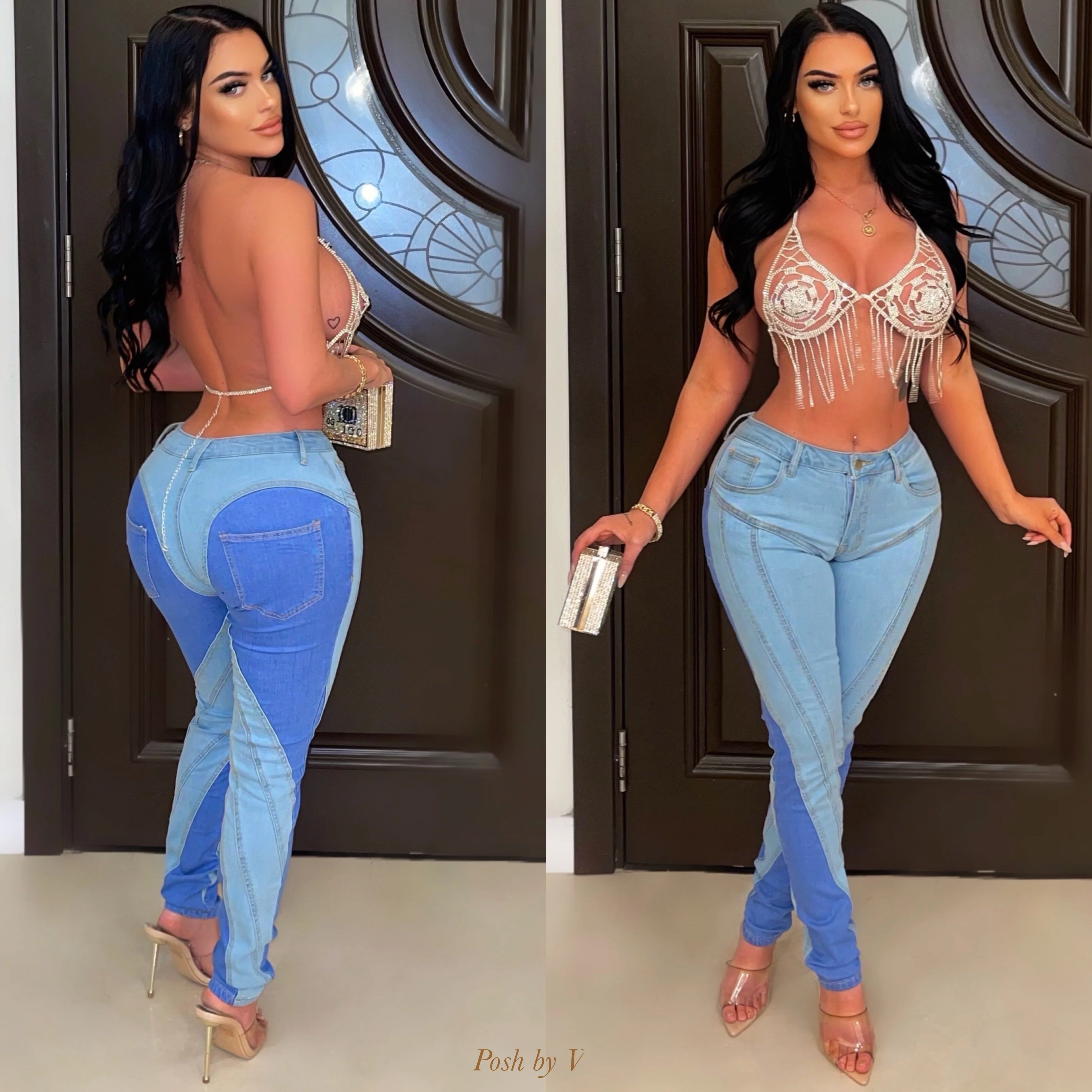 Mulla two-tone jeans (Blue) - Image 2