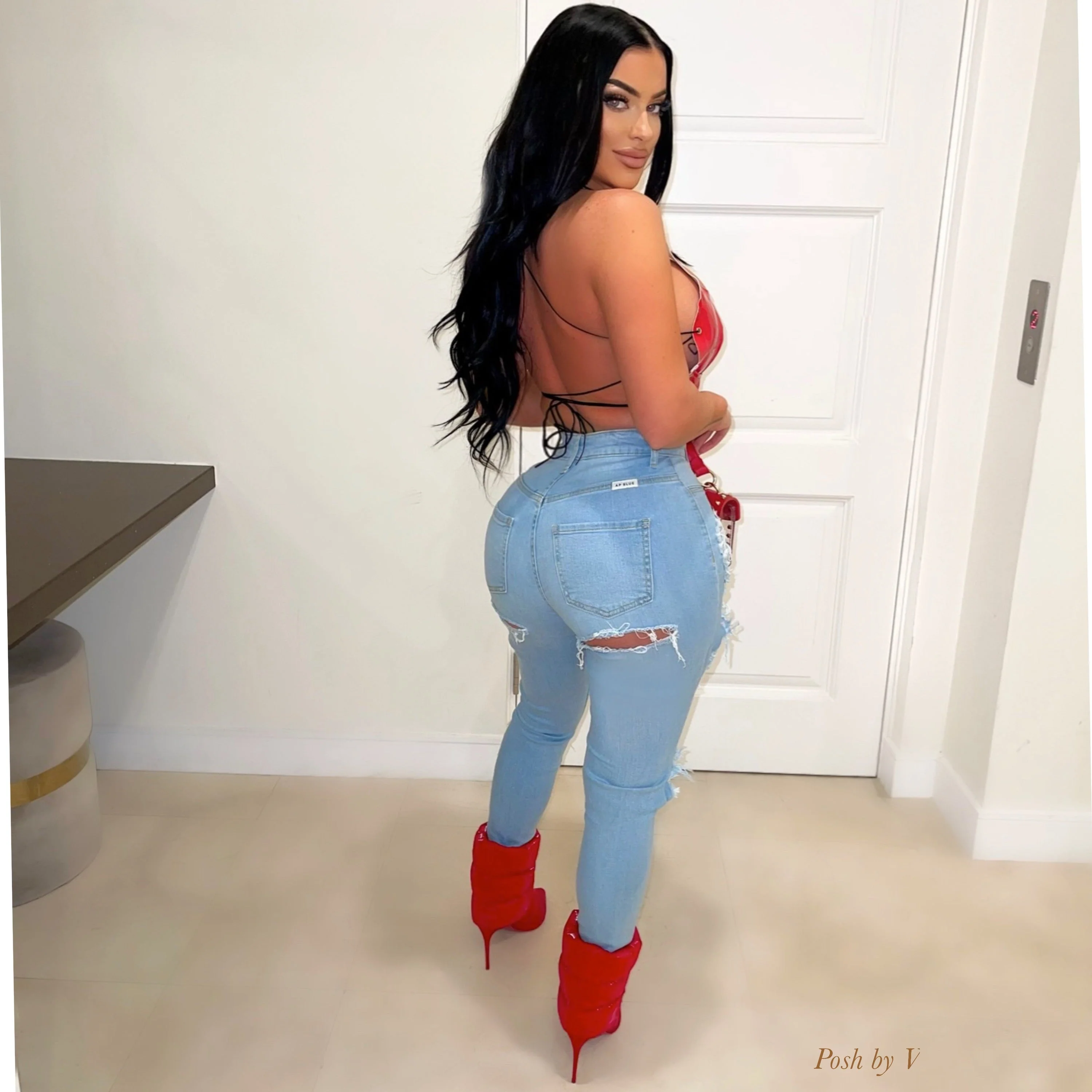 Myra distressed jeans (Light blue) - Image 2
