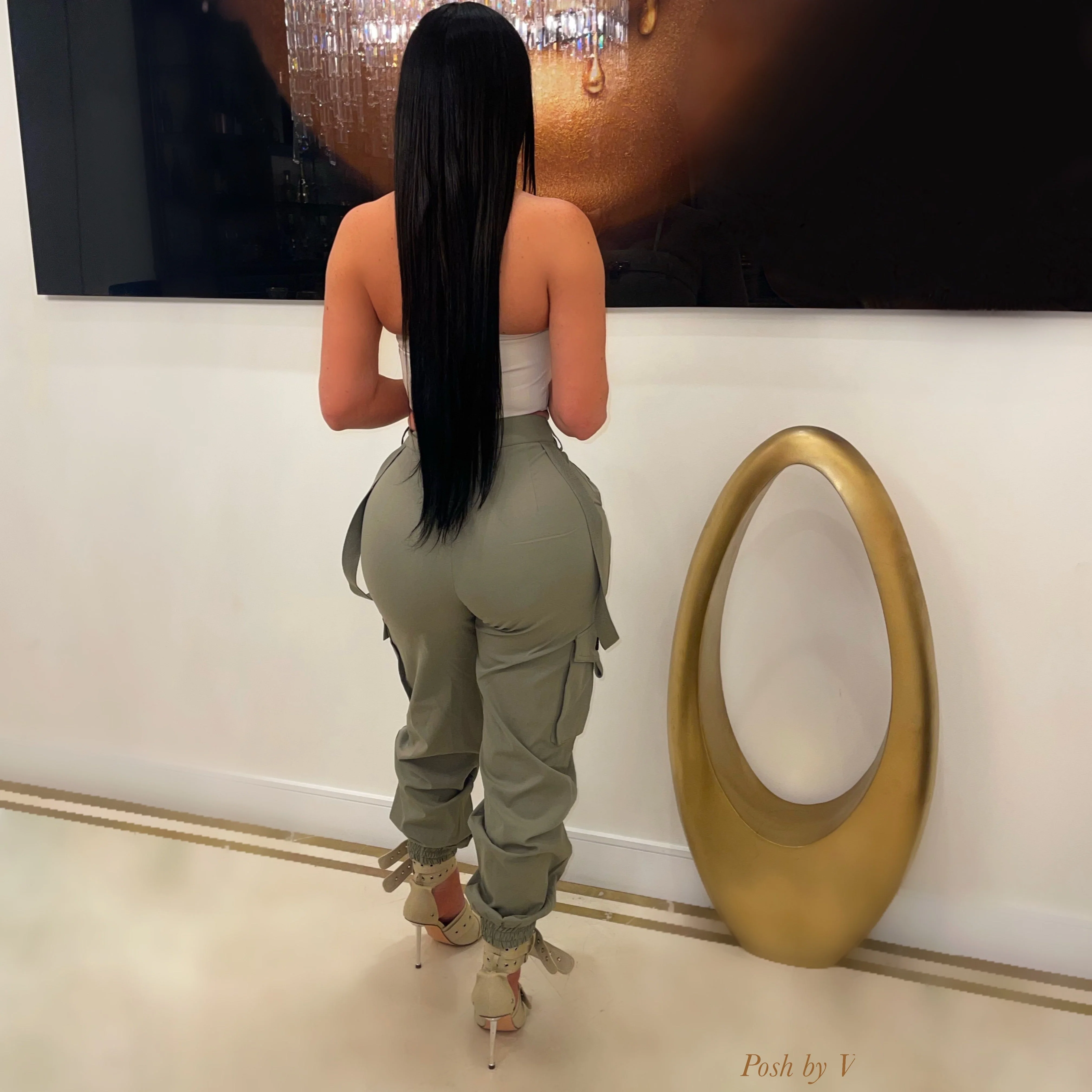 Paige cargo pants (Blue) - Image 3