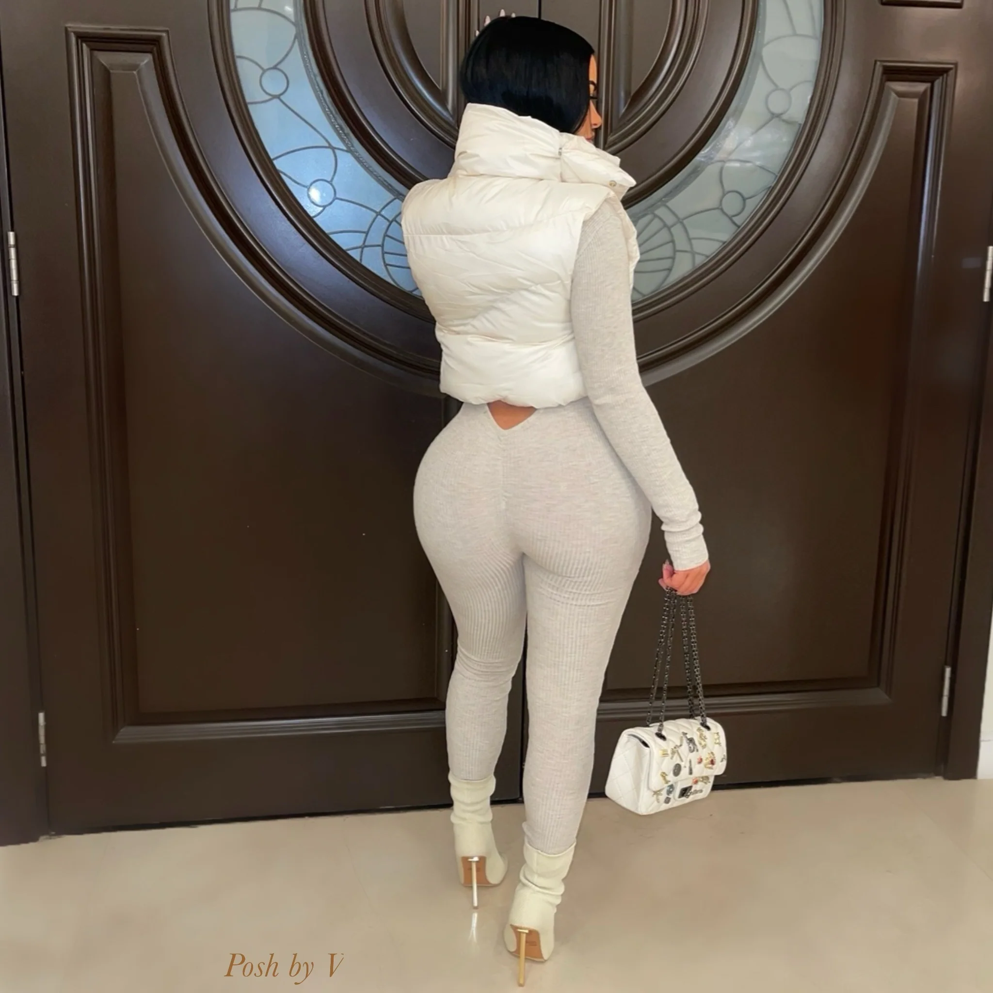 Paris puffer vest (Ivory) - Image 2
