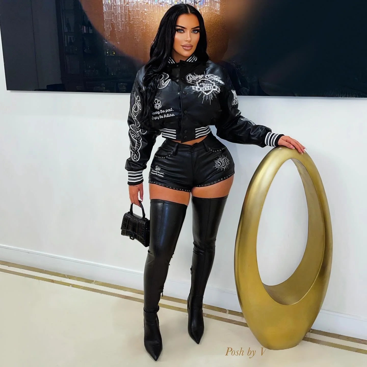 Paris thigh high boots (Black) - Image 2