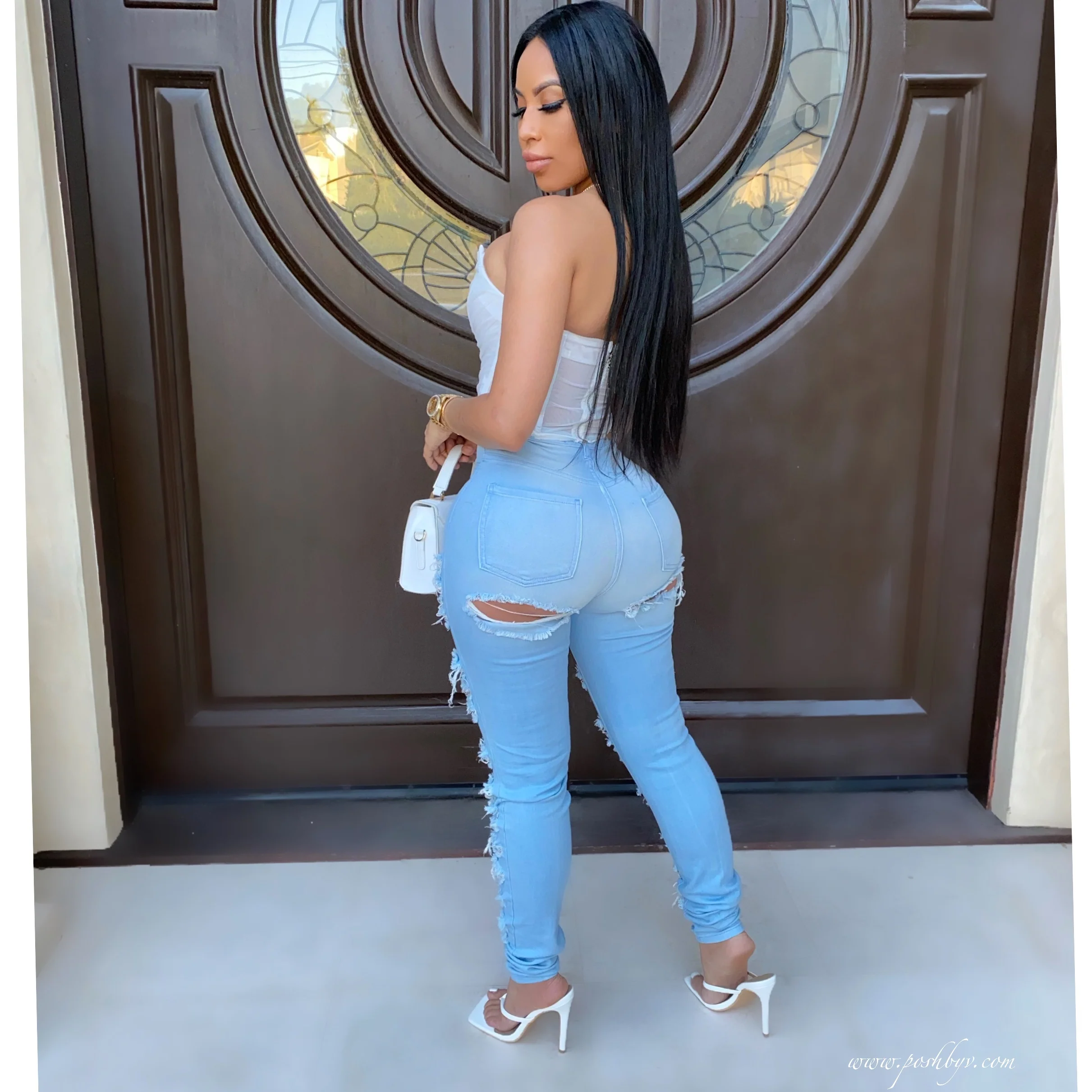Posh ripped jeans (Light wash) - Image 2