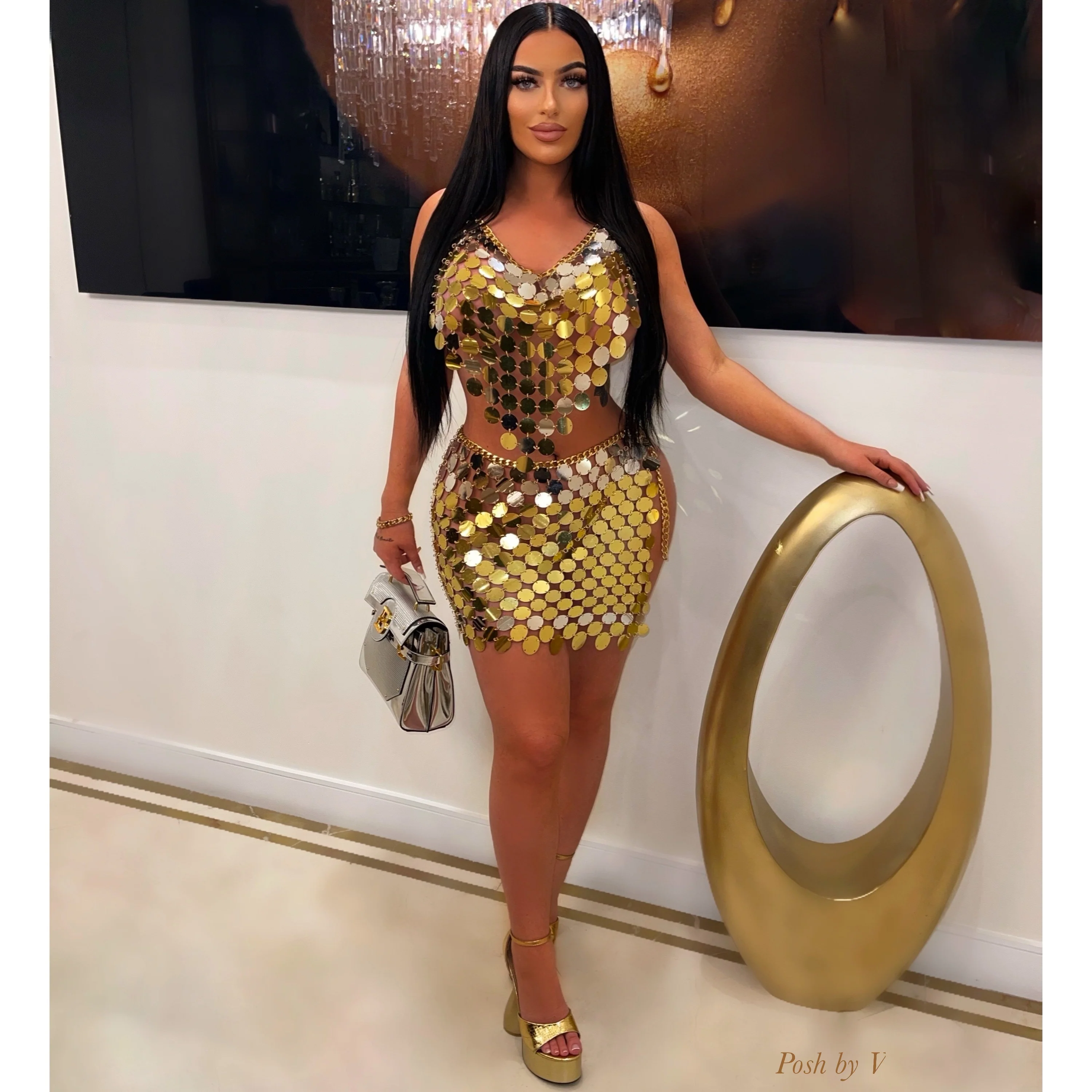 Prissy skirt set (Gold/silver)