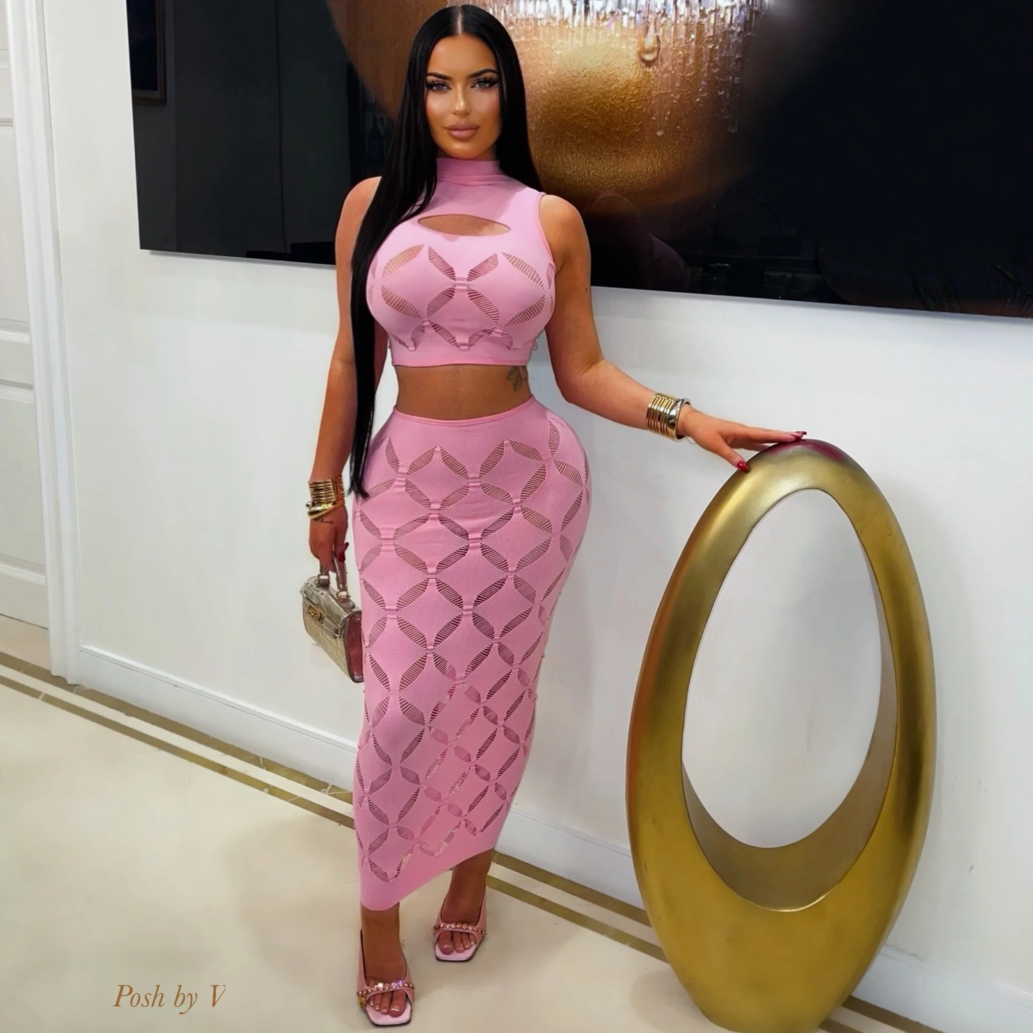 Pyra skirt set (Pink)