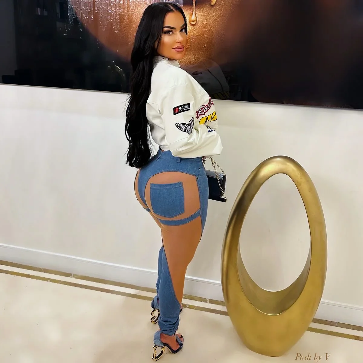 Raji jeans (Denim/nude) - Image 2