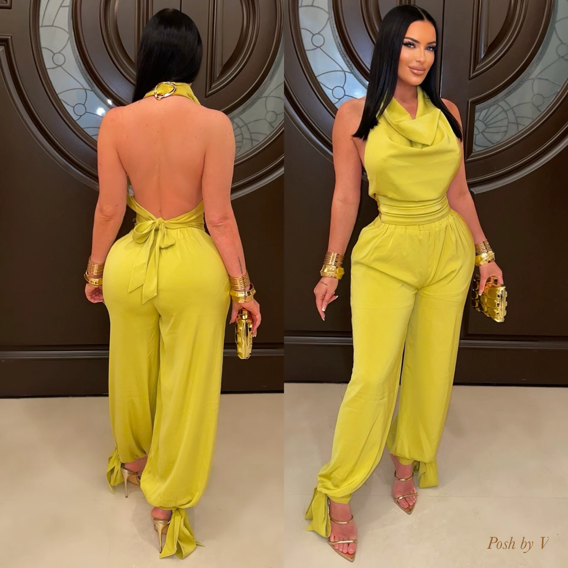 Reign silky pants set (White) - Image 2