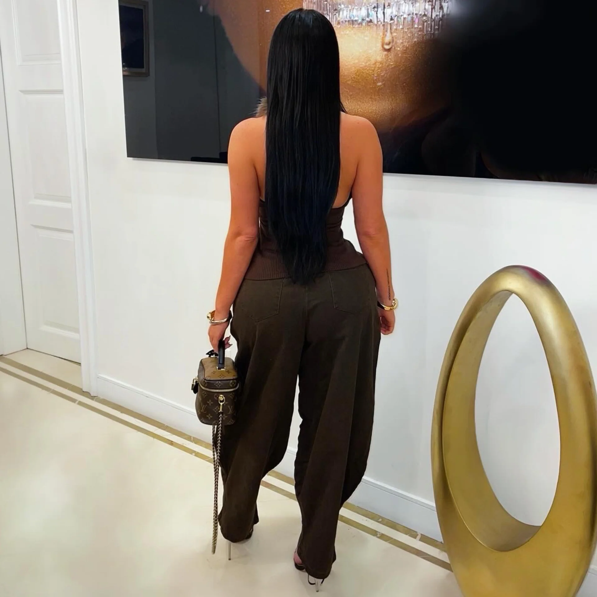 Rye wide pants (Brown) - Image 2