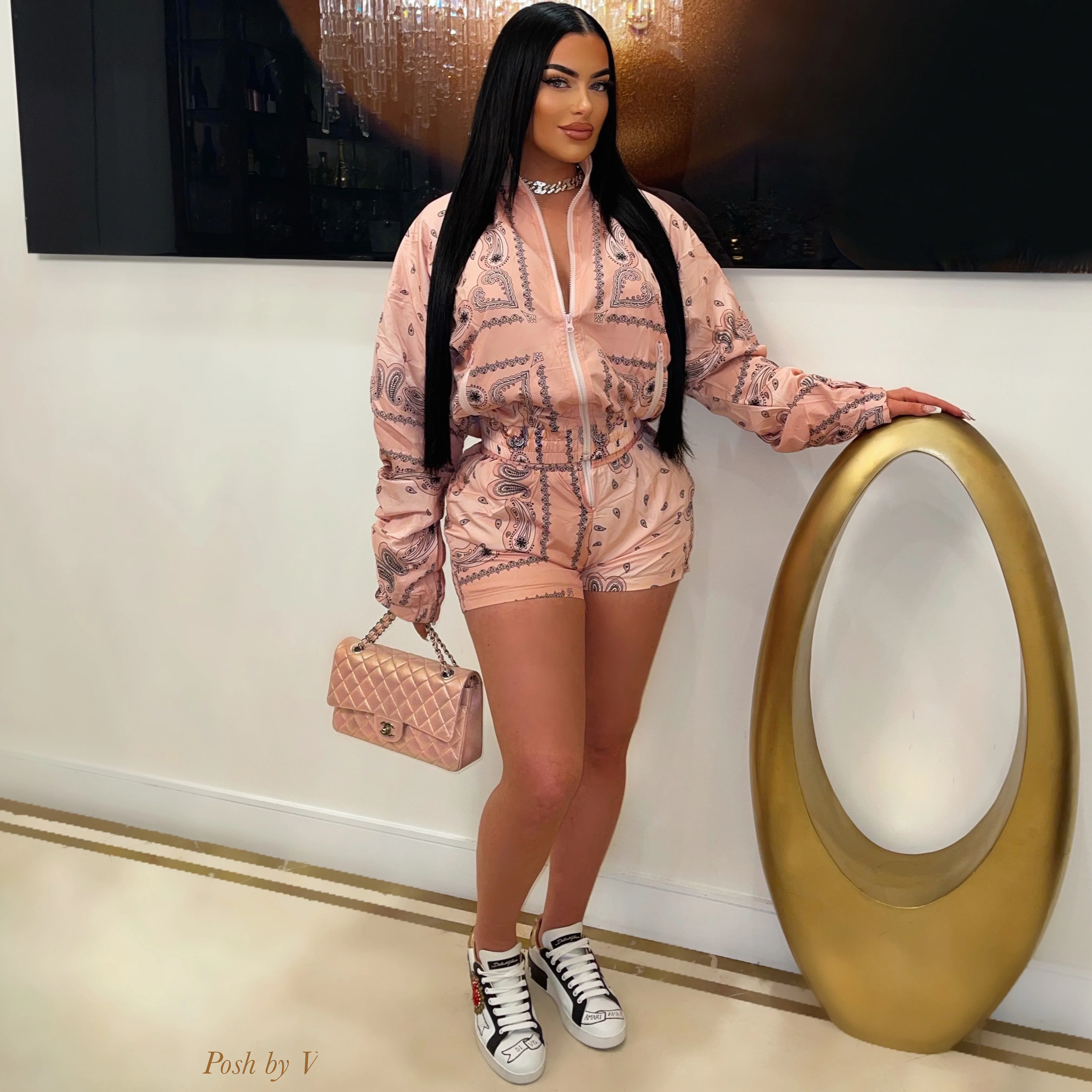 Sade jacket shorts set (Pink)
