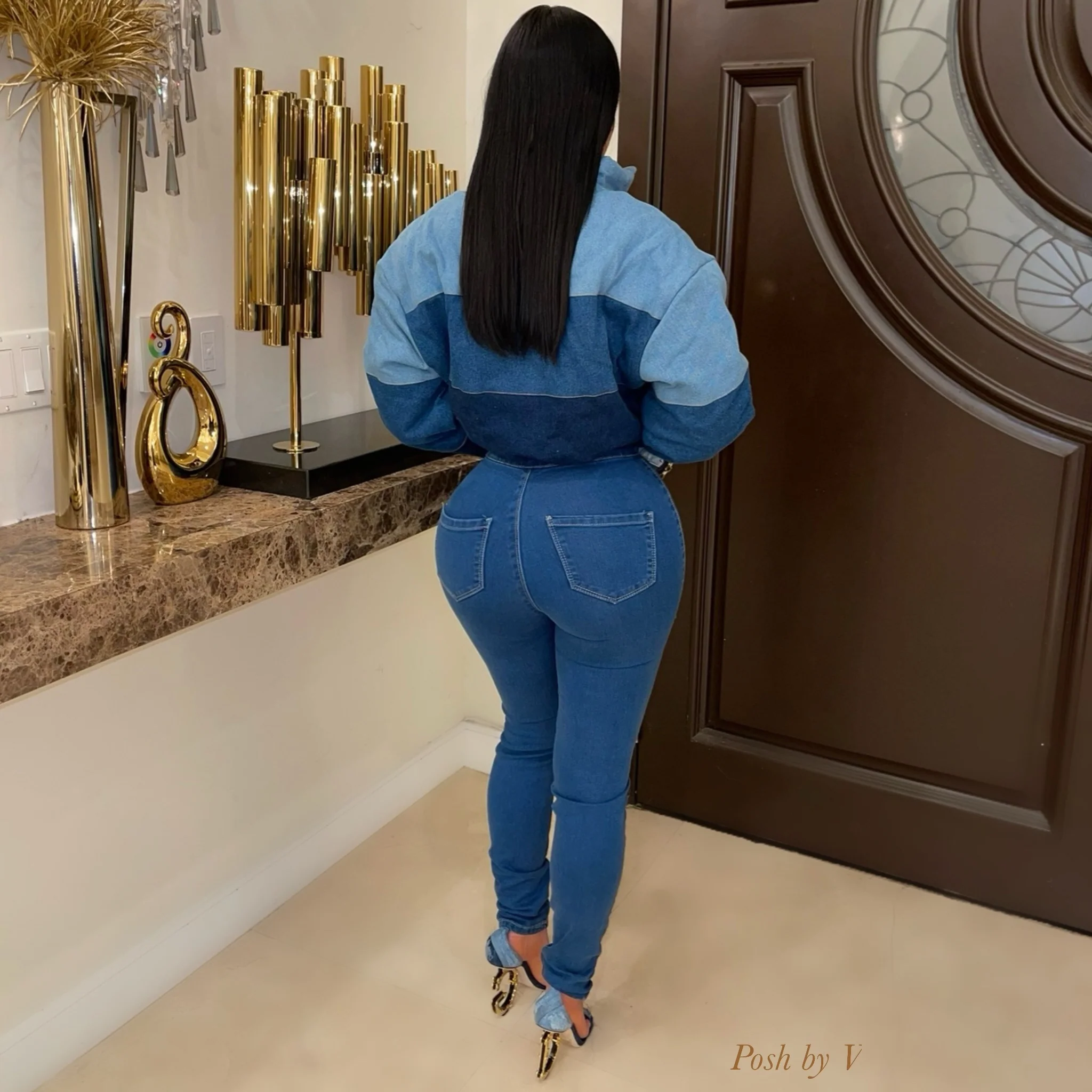 Sade slit Jeans (Blue) - Image 3