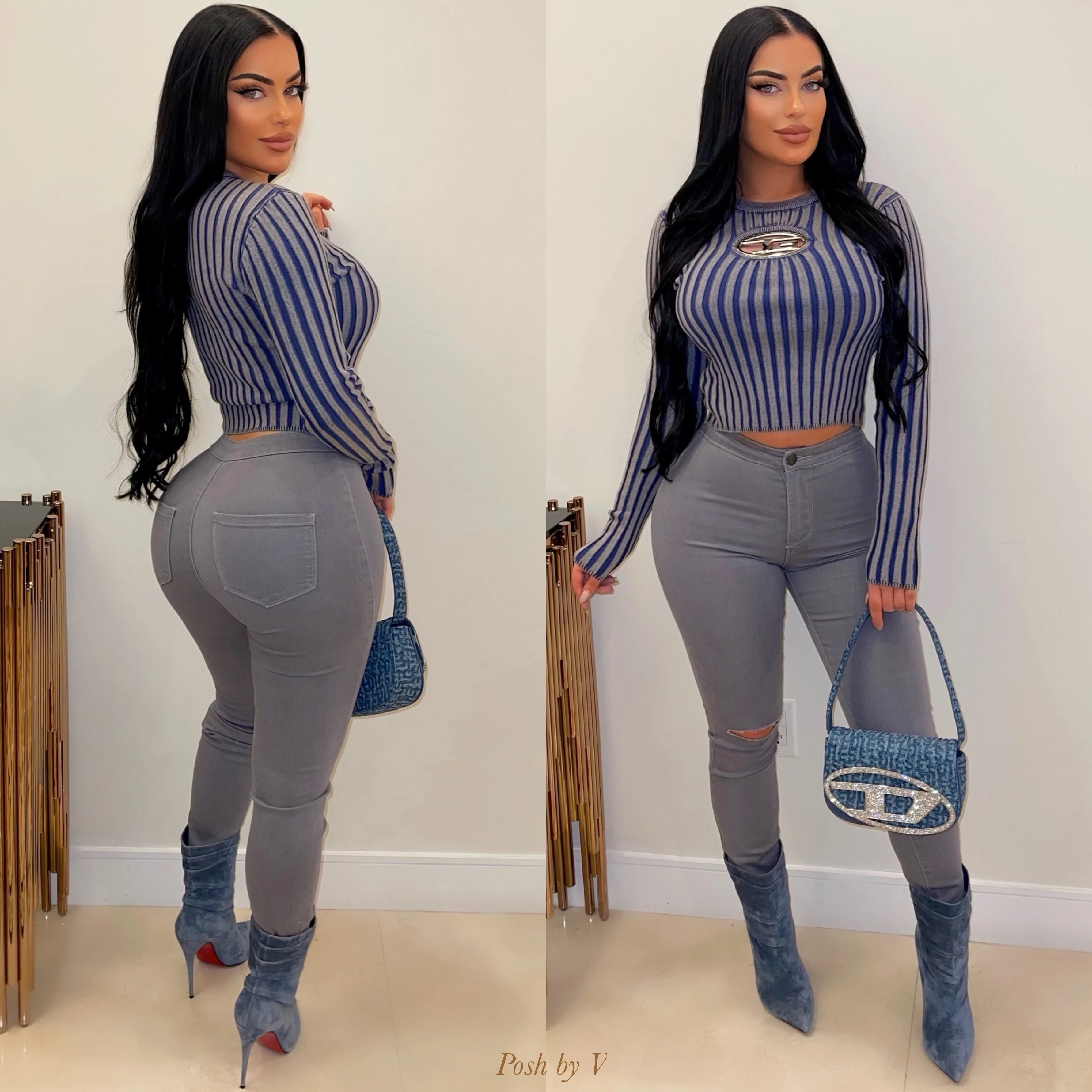 Sade slit Jeans (Blue) - Image 4