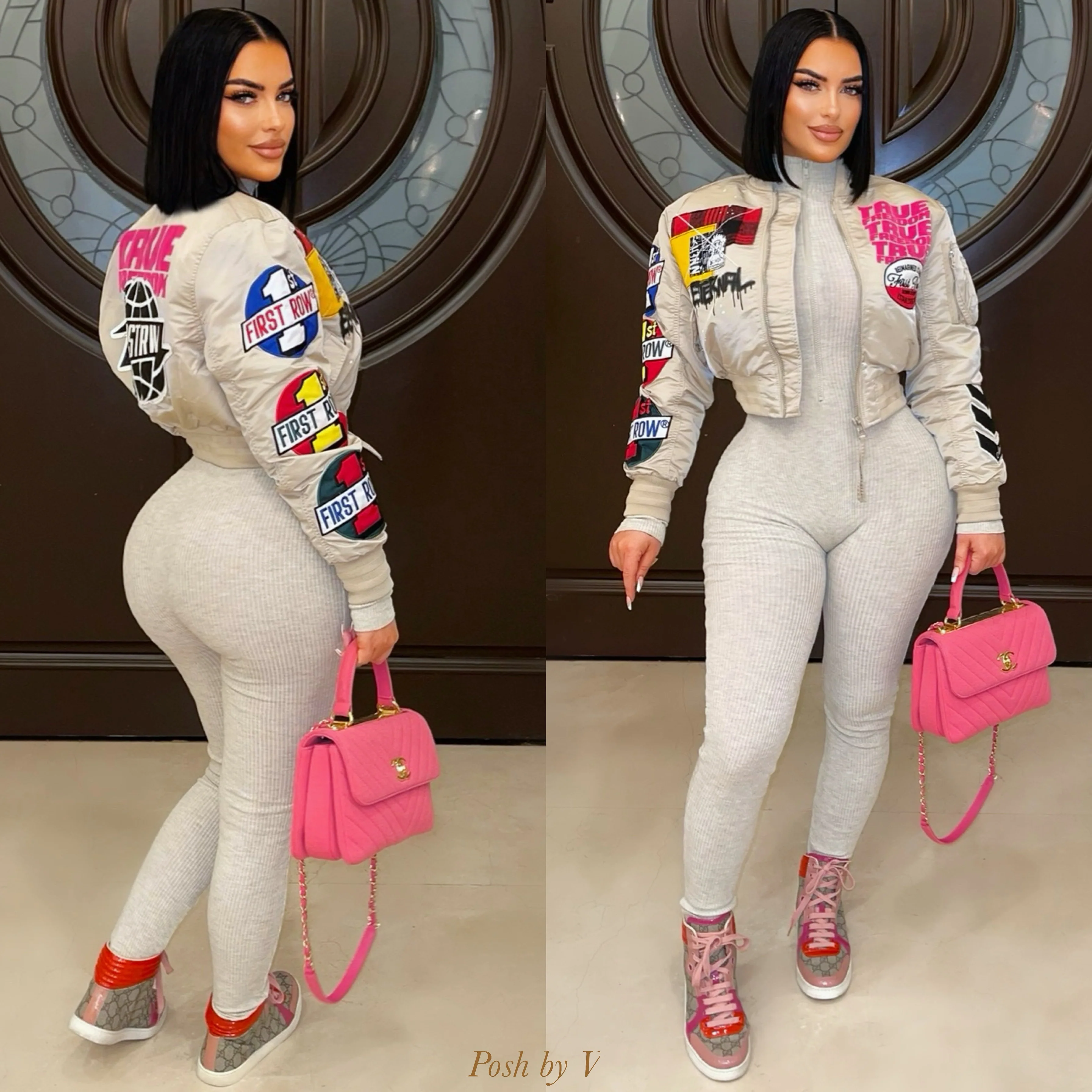 Semma rib jumpsuit (Oatmeal) - Image 2