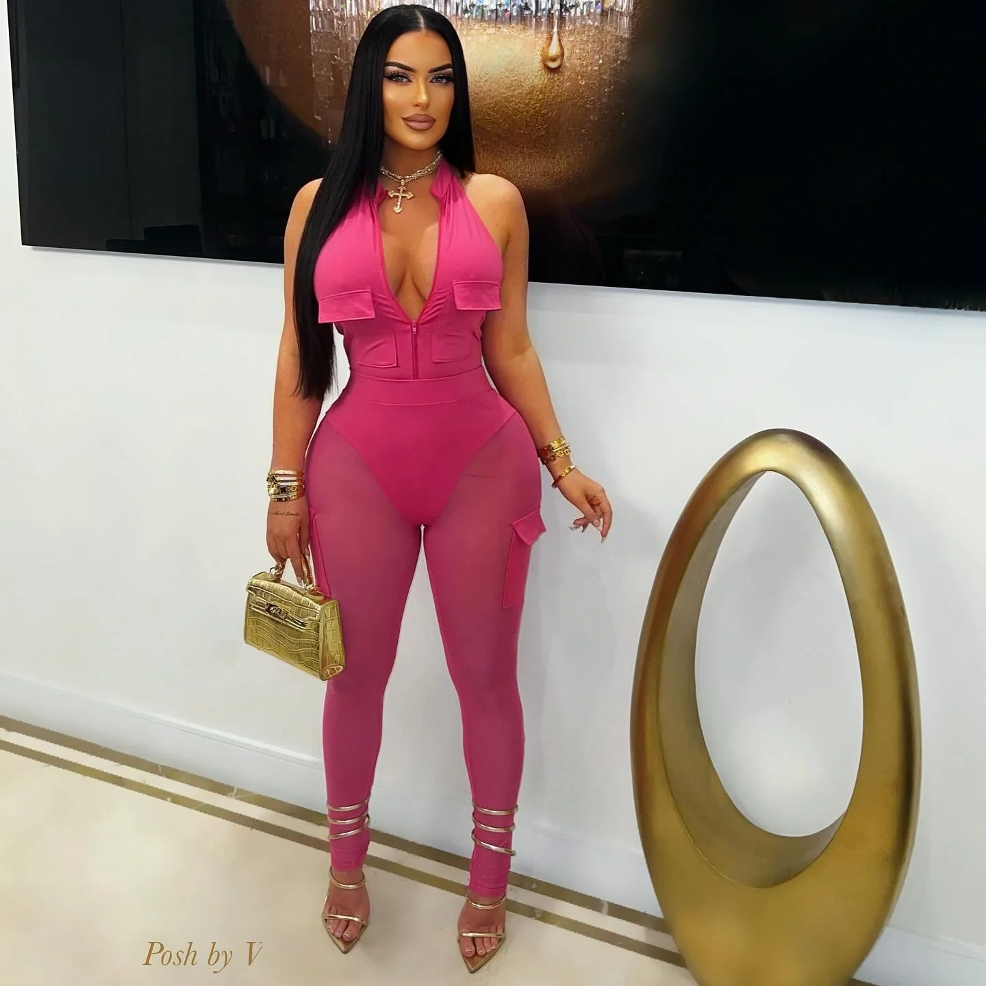 Shara pants set (Pink)