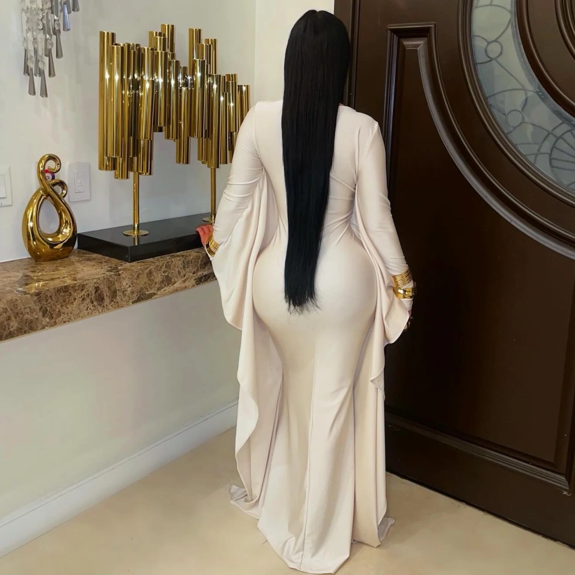 Silhouette maxi dress (Nude) - Image 2