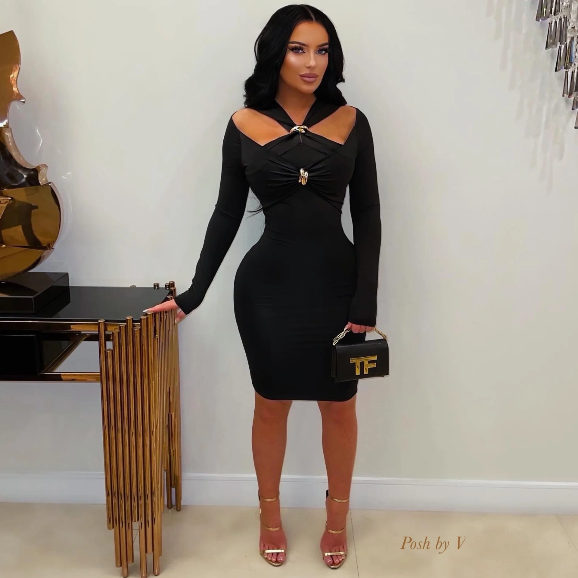 Solena dress (White/gold) - Image 2