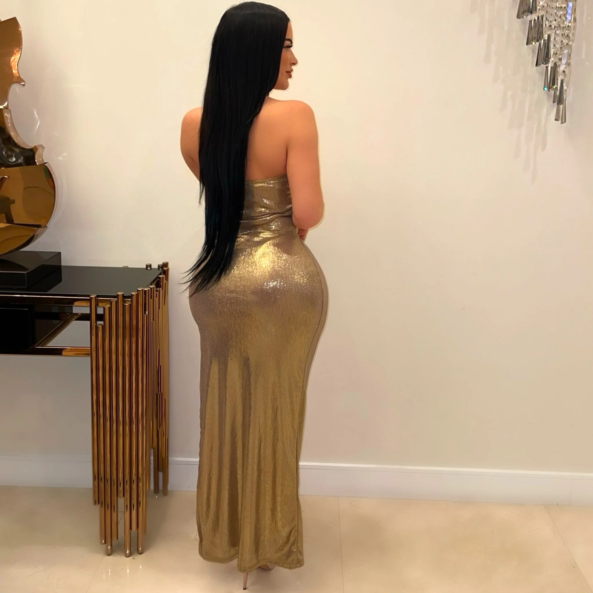 Tanice glam dress (Gold) - Image 2