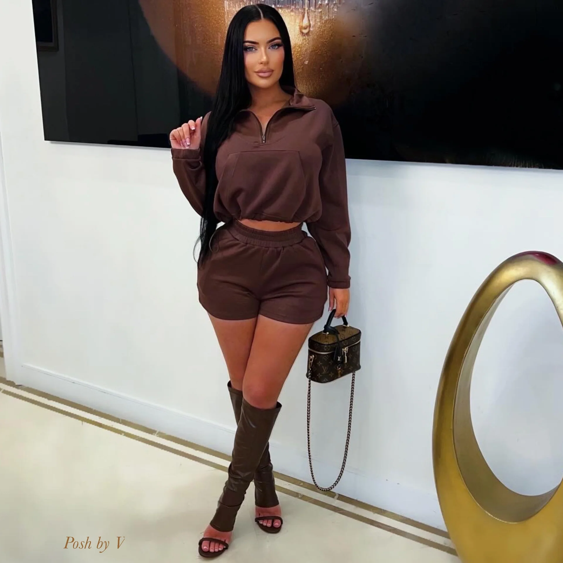 Tati shorts set (Chocolate)