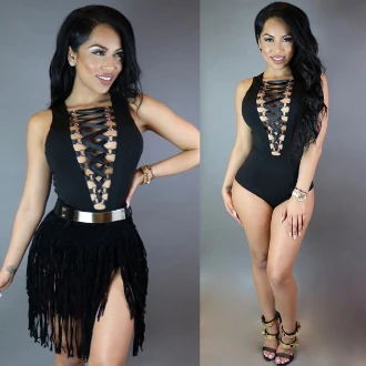 Tavy Laced bodysuit (Black) - Image 3
