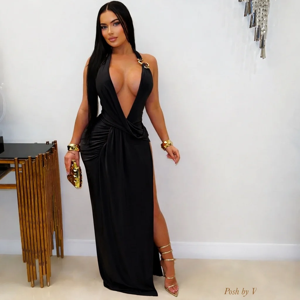 Veline maxi dress (Blue) - Image 2