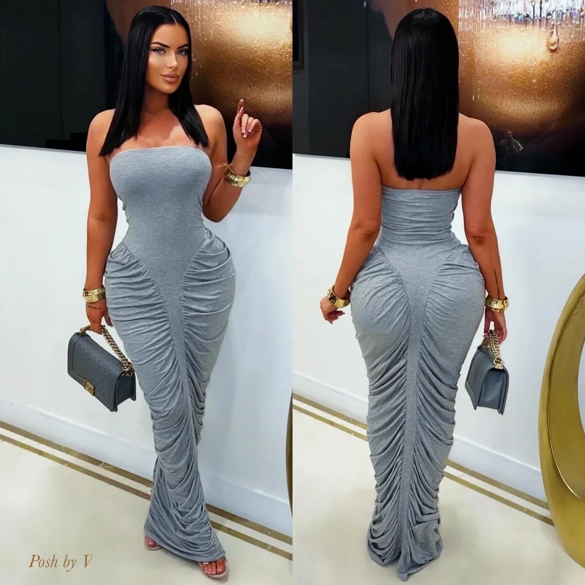 Venus maxi dress (Black) - Image 2