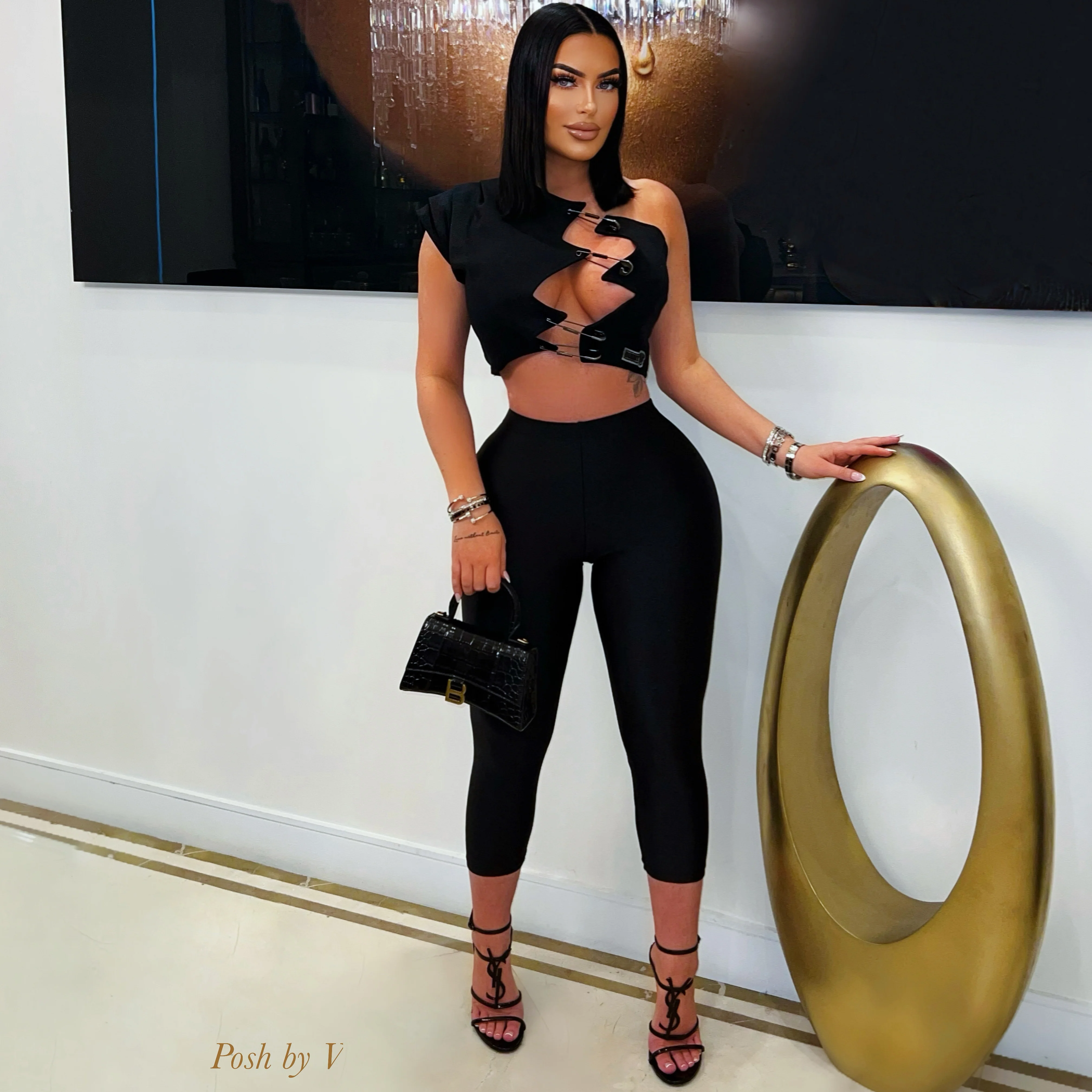 Yeri crop leggings (Black)