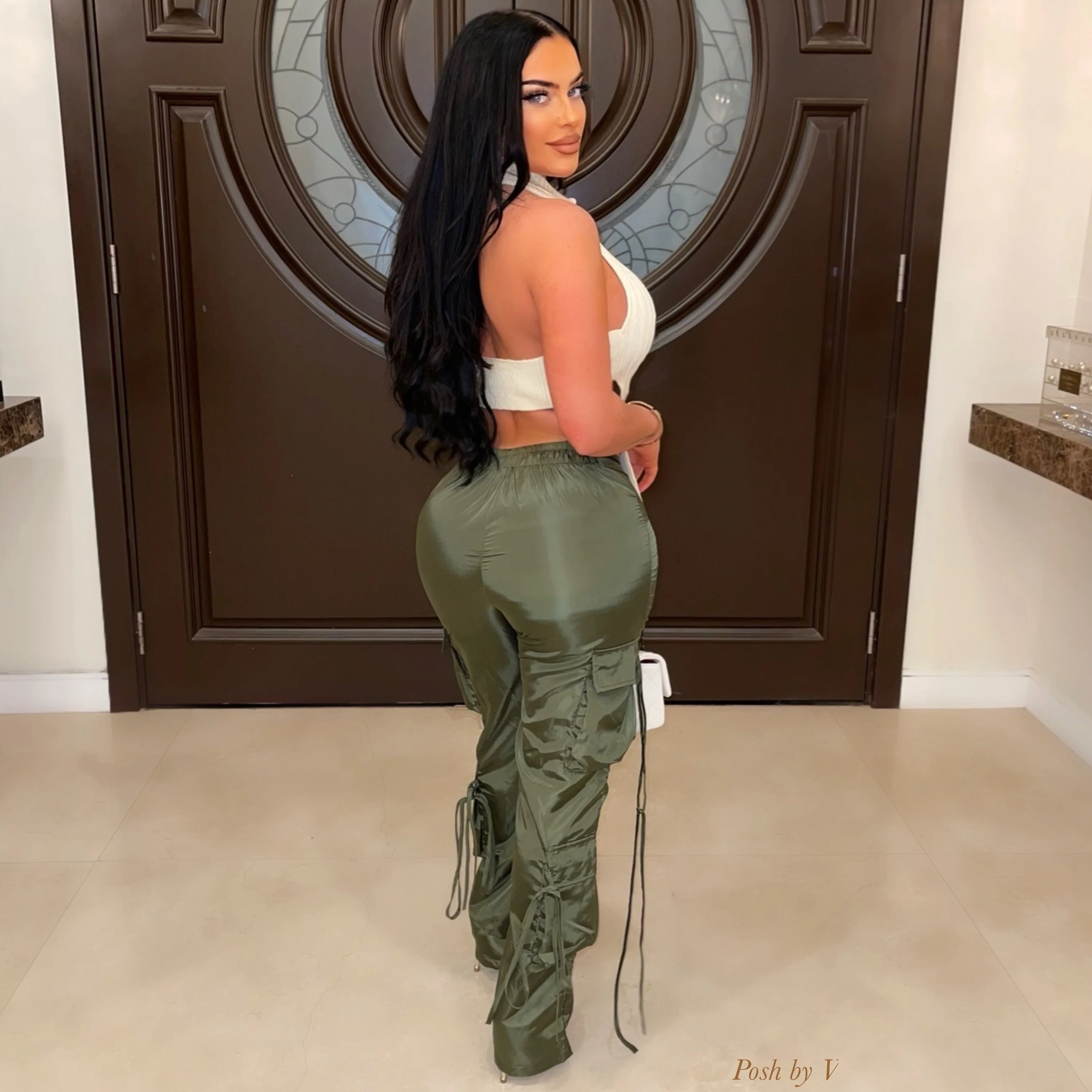 Yula cargo pants (Olive) - Image 3